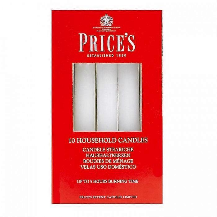 Prices Household Candles White 10pk