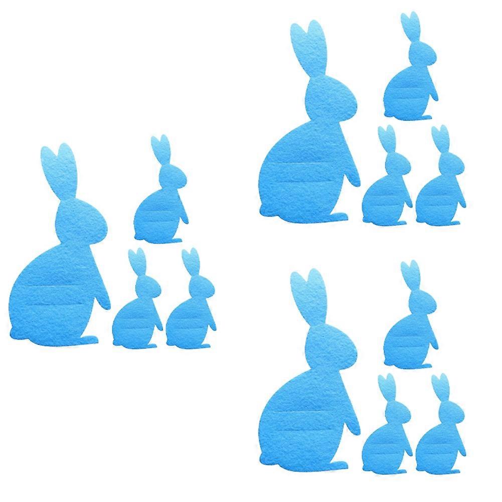 Cutlery Storage Bag Easter Bunny Cutlery Set Knife and Fork Bag Happy Easter Decorative Tableware Accessories Blue