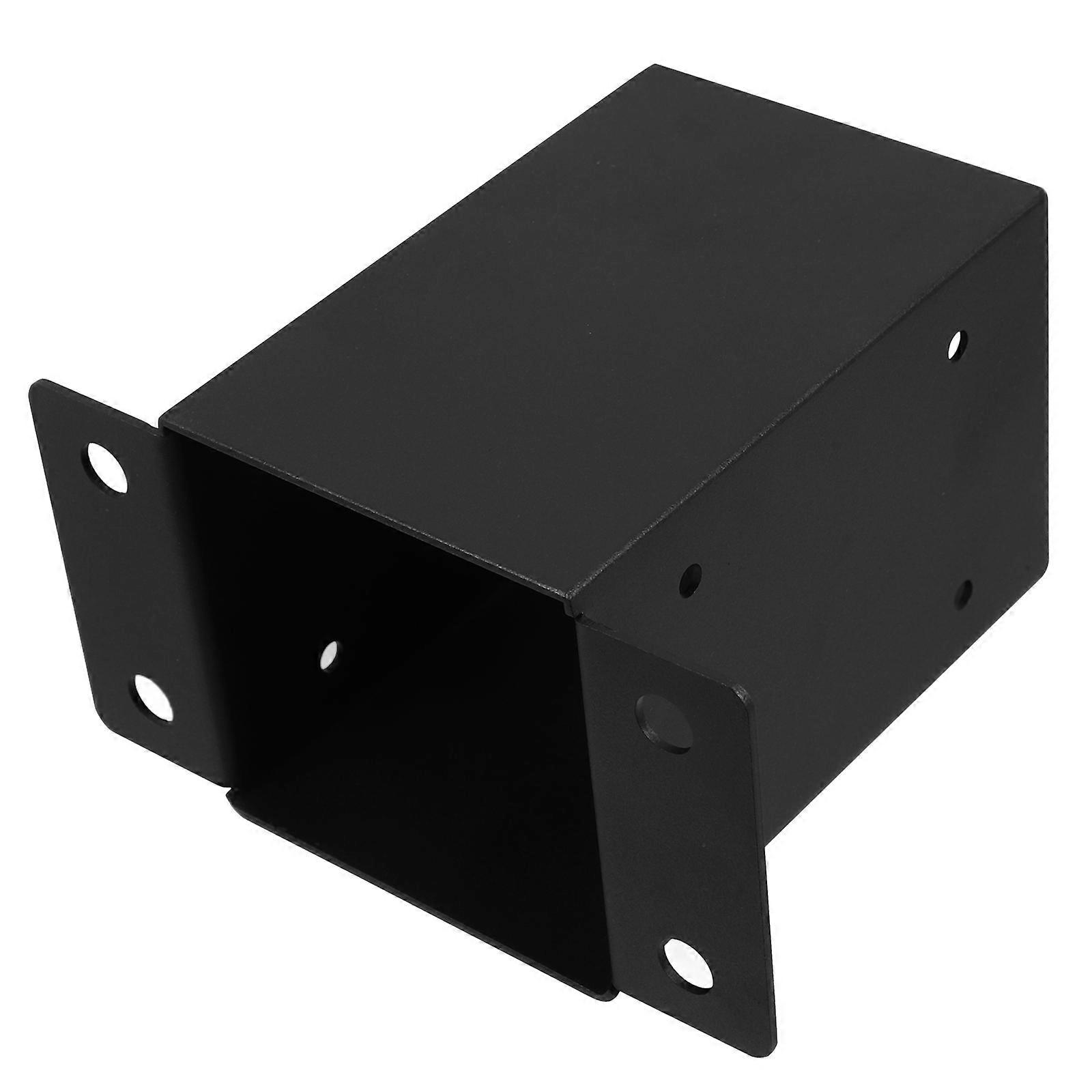 Deck Post Anchor Base Plates Bracket For Homeowners Stability In Outdoor Construction Black Color 1Set