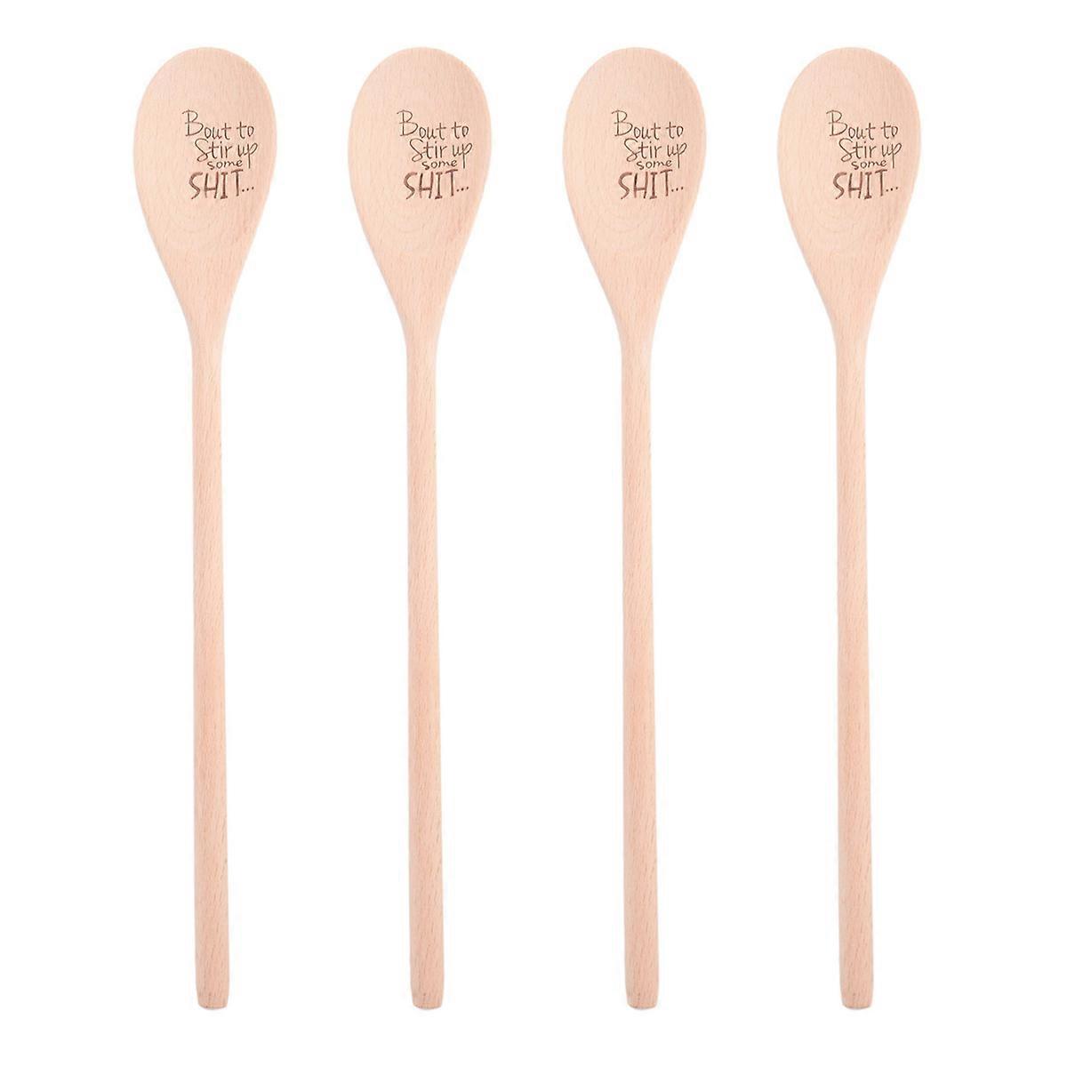1x Funny Spoons,Bout to Stir Up Some Shit Engraved