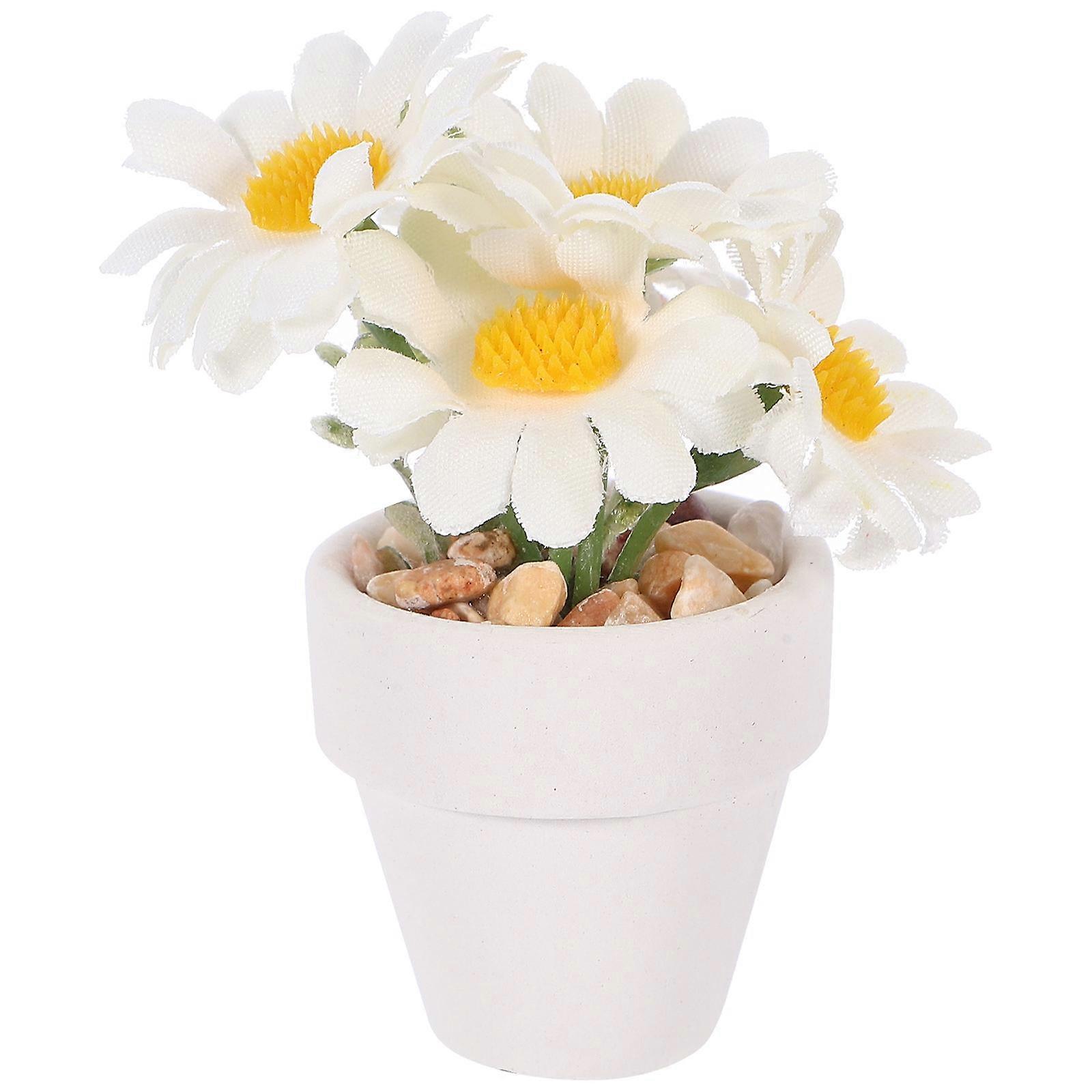 Mini House Decors Mini Plant Model Miniature House Desktop Decor Plastic Material 1Pack