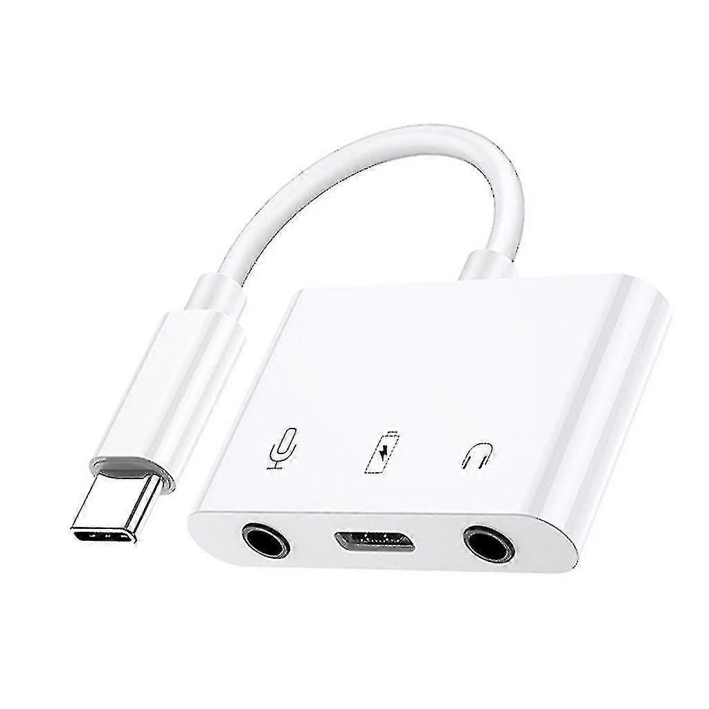 3in 1 Type C External Stereo Sound Adapter Charger Converter Widecompatibility