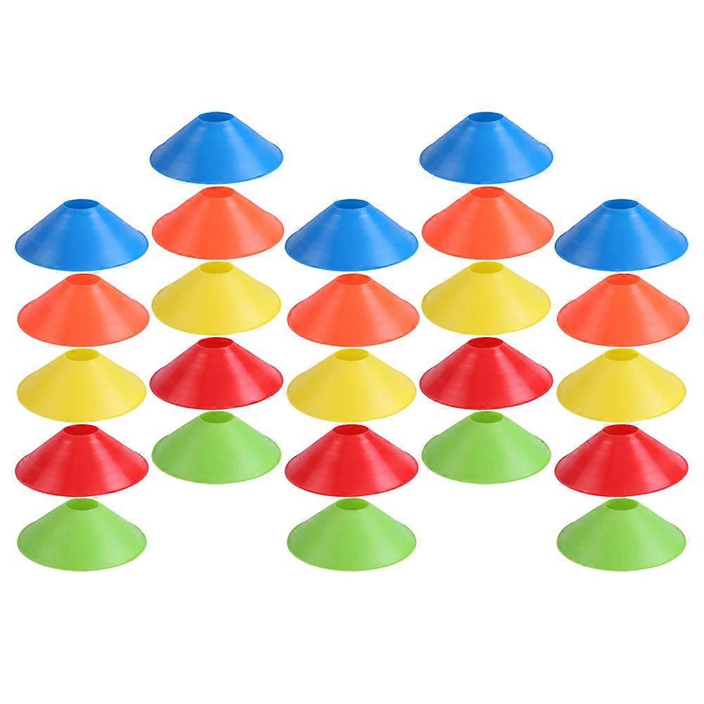 25pcs Portable Soccer Cones High Grade PE Training Markers for Football Agility, Hand Eye Coordination & Outdoor Sports Practice