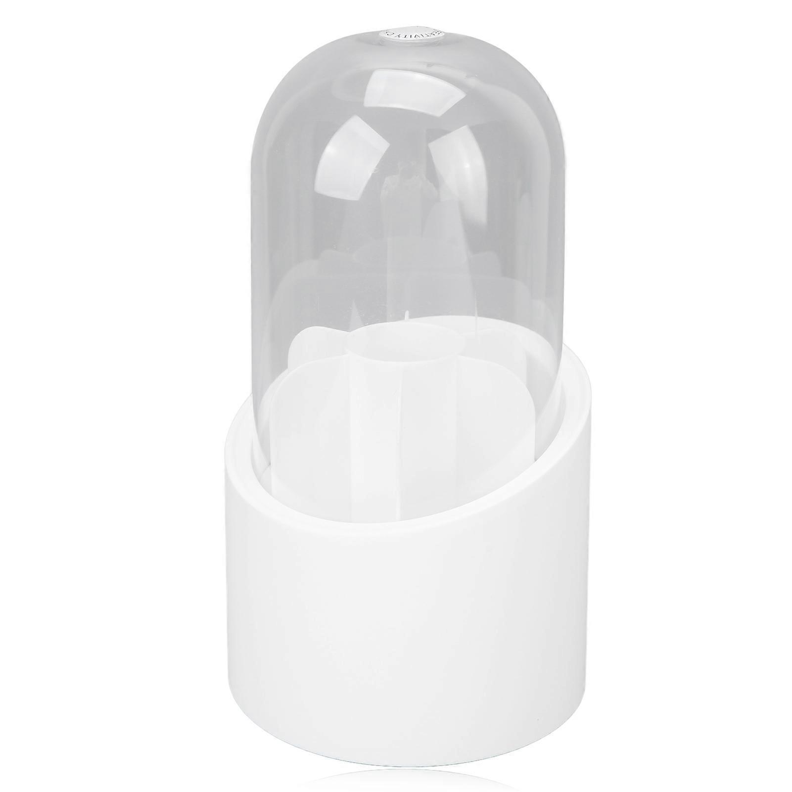 Makeup Brush Holder 360 Degree Rotatable Large Capacity Dustproof Cosmetics Brush Storage