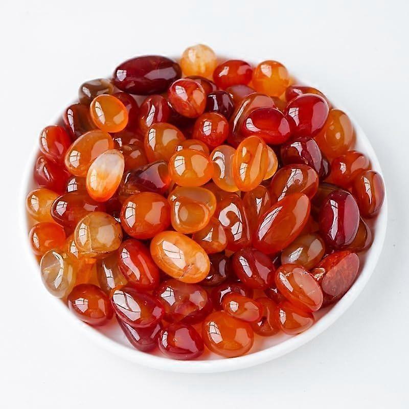 100g Polished Natural Red Crystal Stone 1.5-2cm for Aromatherapy and Aquarium Decoration, Rolling Stone, Expanded Stone