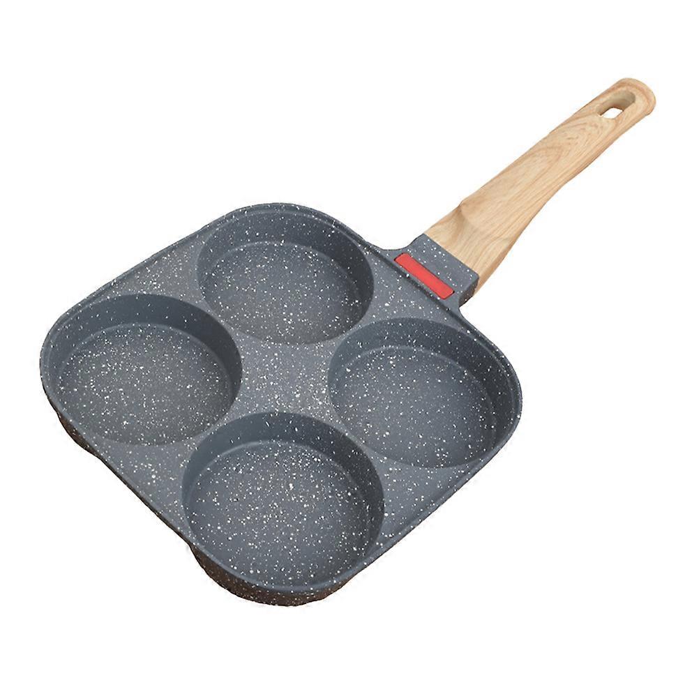 Egg Cooker Pan Nonstick Surface 4 Hole Design For Restaurant Use Black Color Even Heat Distribution 1Pcs
