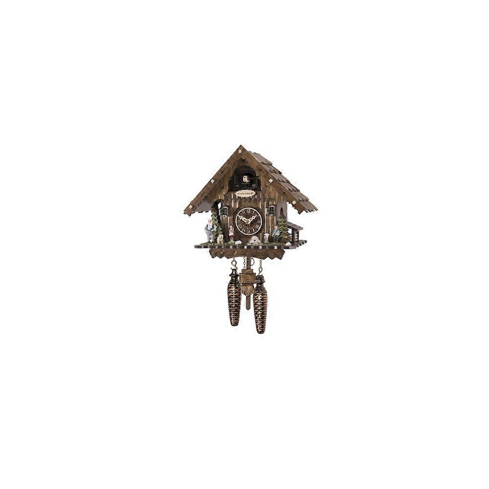 Engstler - 4053_QM - Cuckoo Clock - Quartz - Walnut - with Music - 22 cm