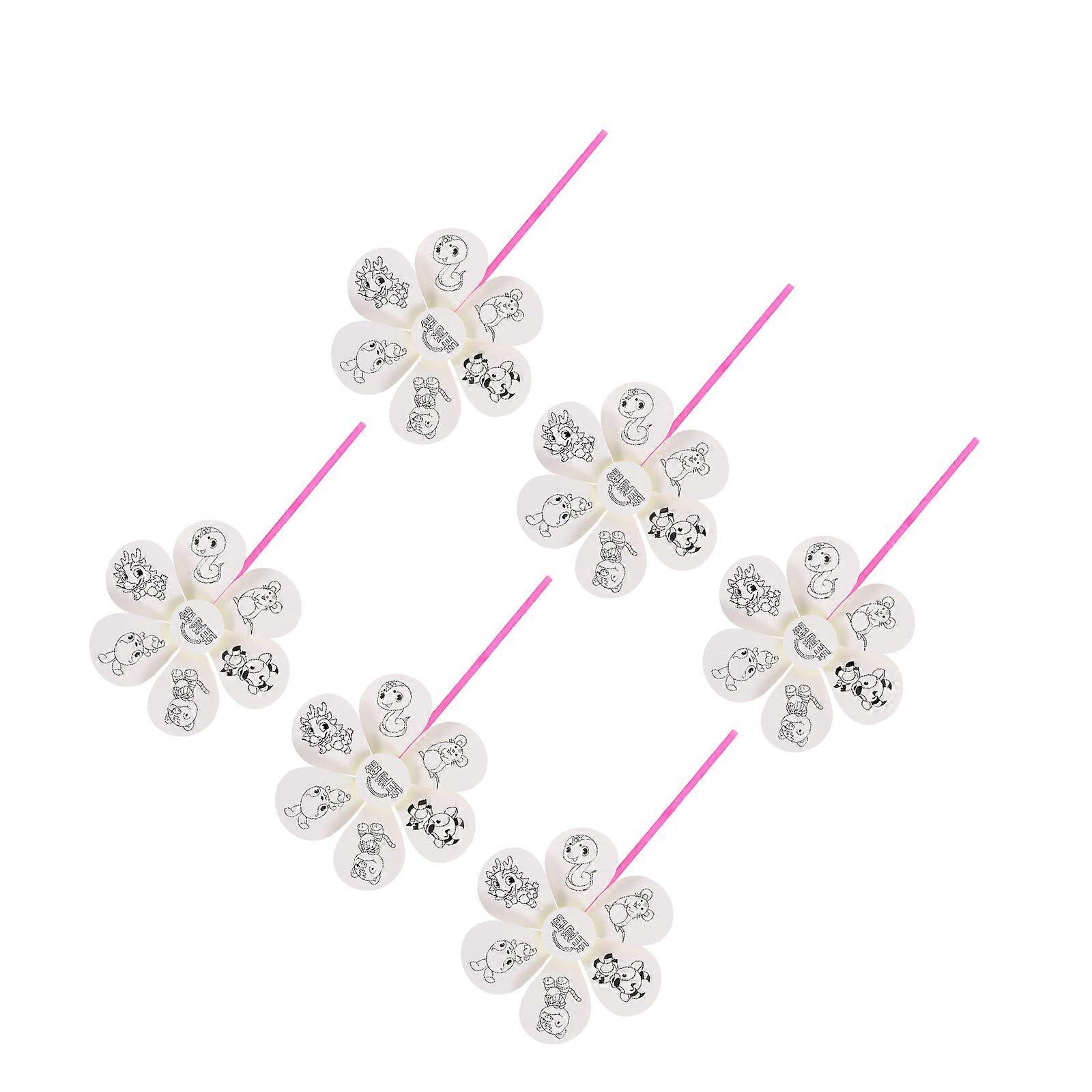 Children Graffiti Pinwheel Kit For Early Education And Classroom Use In Assorted Color 6Pcs