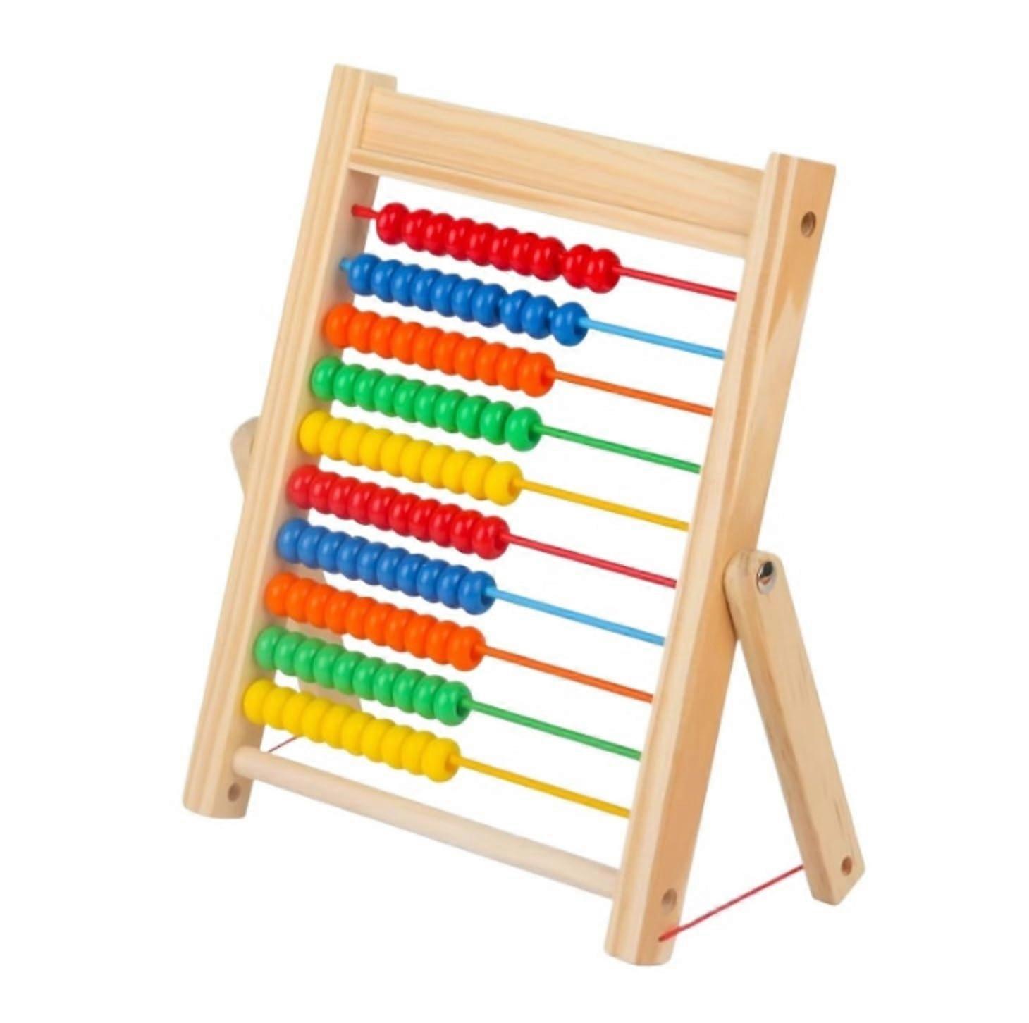 Rechenschieber Abacus Holzrahmen Abakus Mit Mehrfarbigen Perlen 25x18.5x9.5cm Vorschulmathematik Lernspielzeug