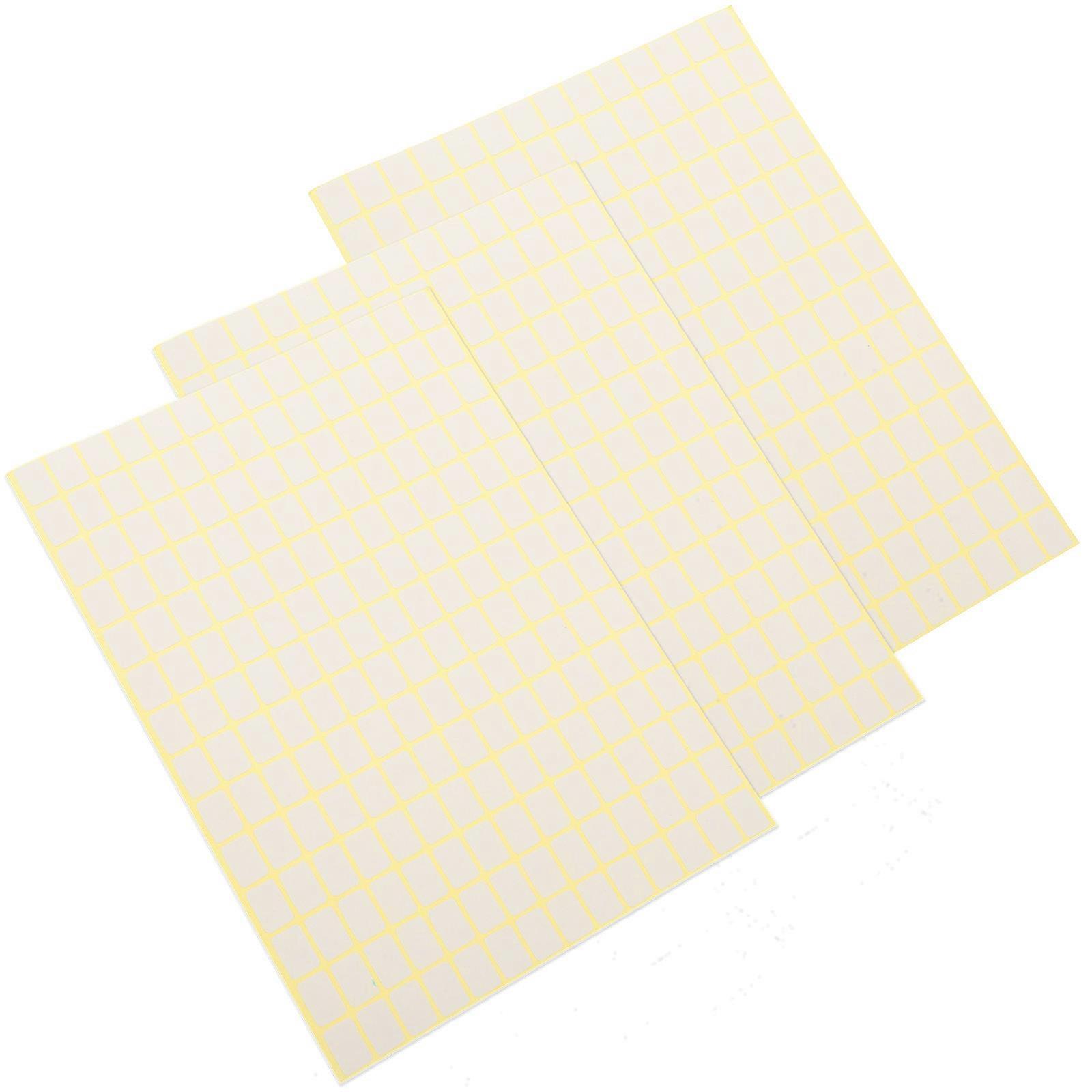 Small White Sticky Labels Adhesive Stickers for Kitchen Use Easy Peel and Paste Compact Size 45 Sheets