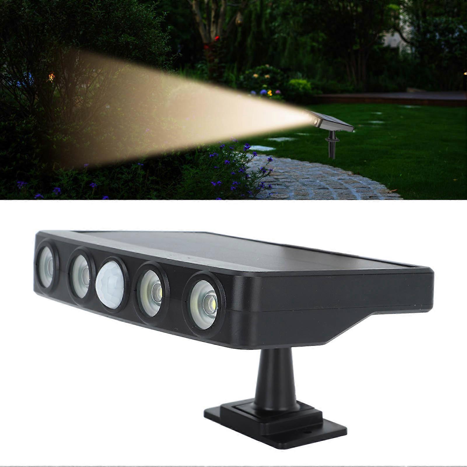 Solar Fence Lights 3 Lighting Modes Motion Sensor Security Lights IP44 Waterproof Solar Powered For Garden White Light 