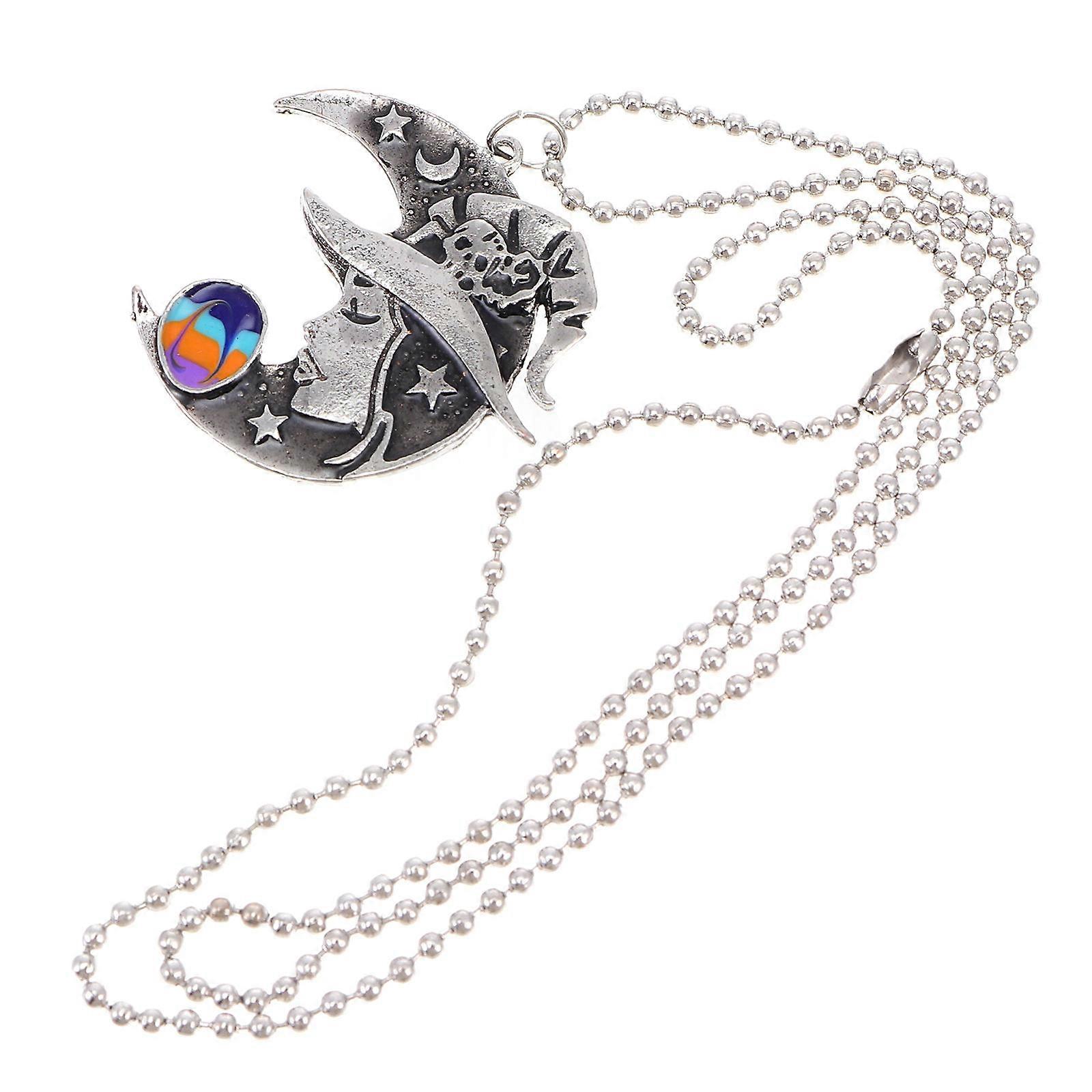 Stylish Neck Chain With Moon Star Skull Design Colorful For Special Occasions 1Pcs