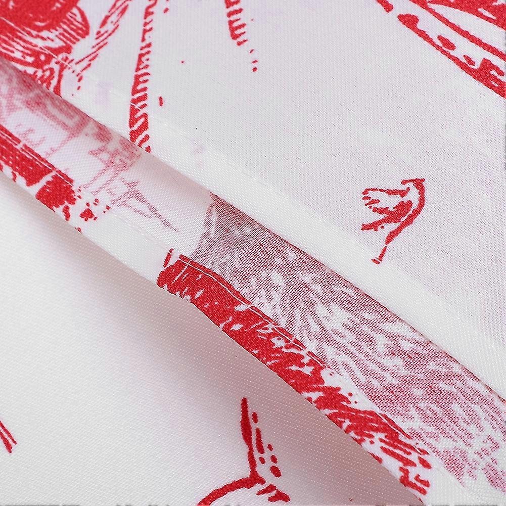 Christmas Table Runner Red Deer Pattern Fabric Printing Desk Decoration Tablecloth