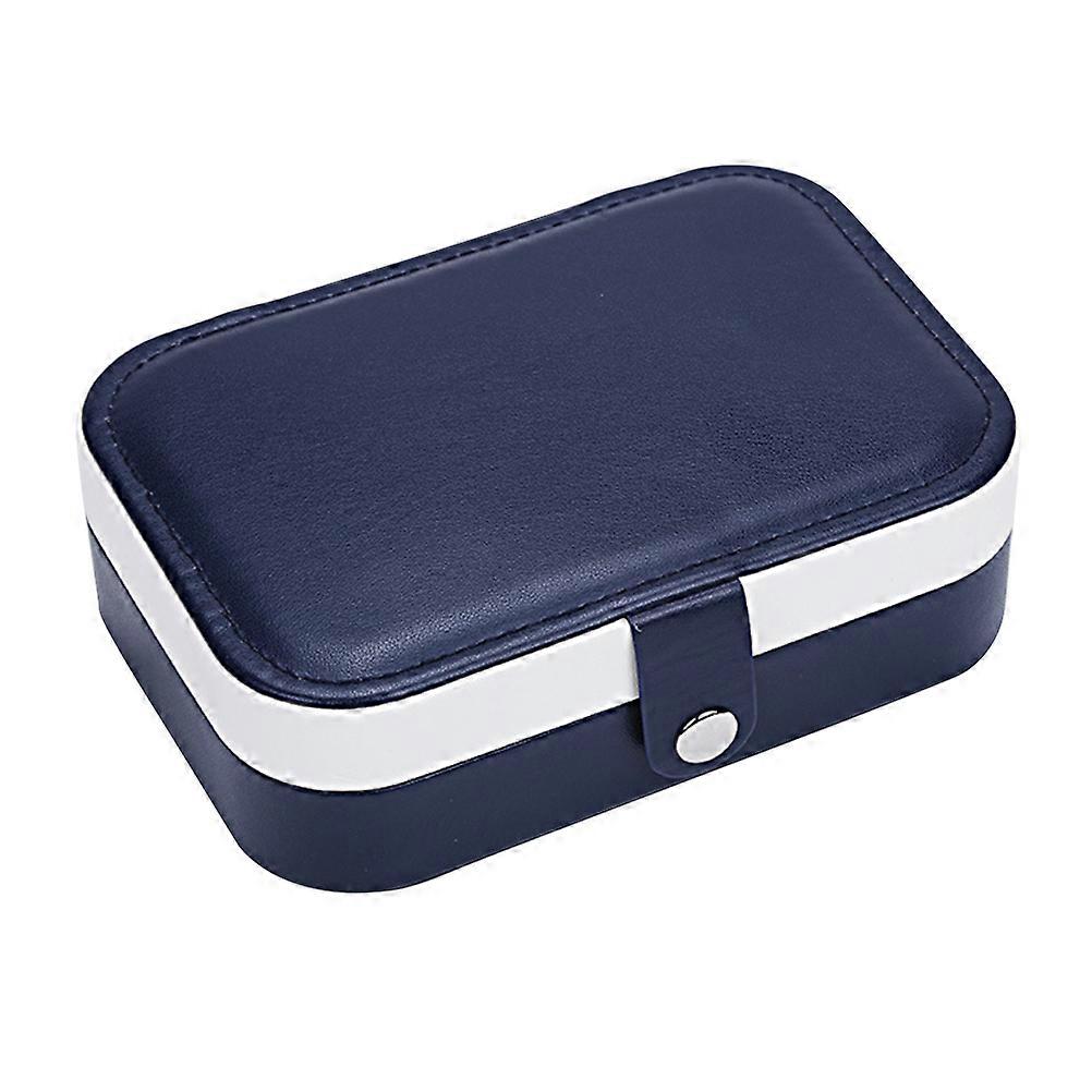 Jewelry Holder For Women Multi-Function Earring Necklace Ring Box Pu Leather Rectangular Organization All Occasions 1Pcs