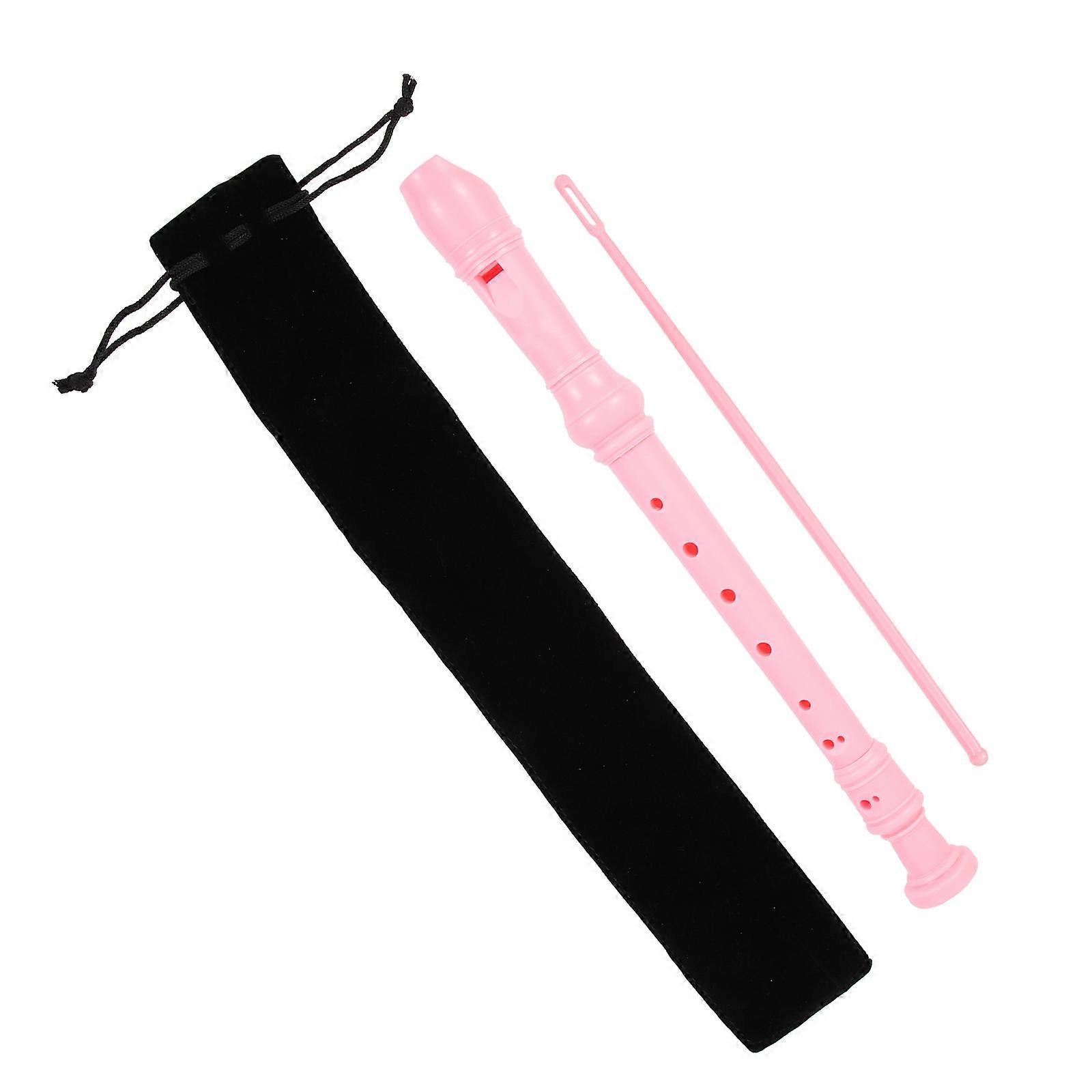 Simple Clarinet Instrument for Students and Children 32.5x3.3cm Pink ABS Material Home Practice Beginner Education 1 Set