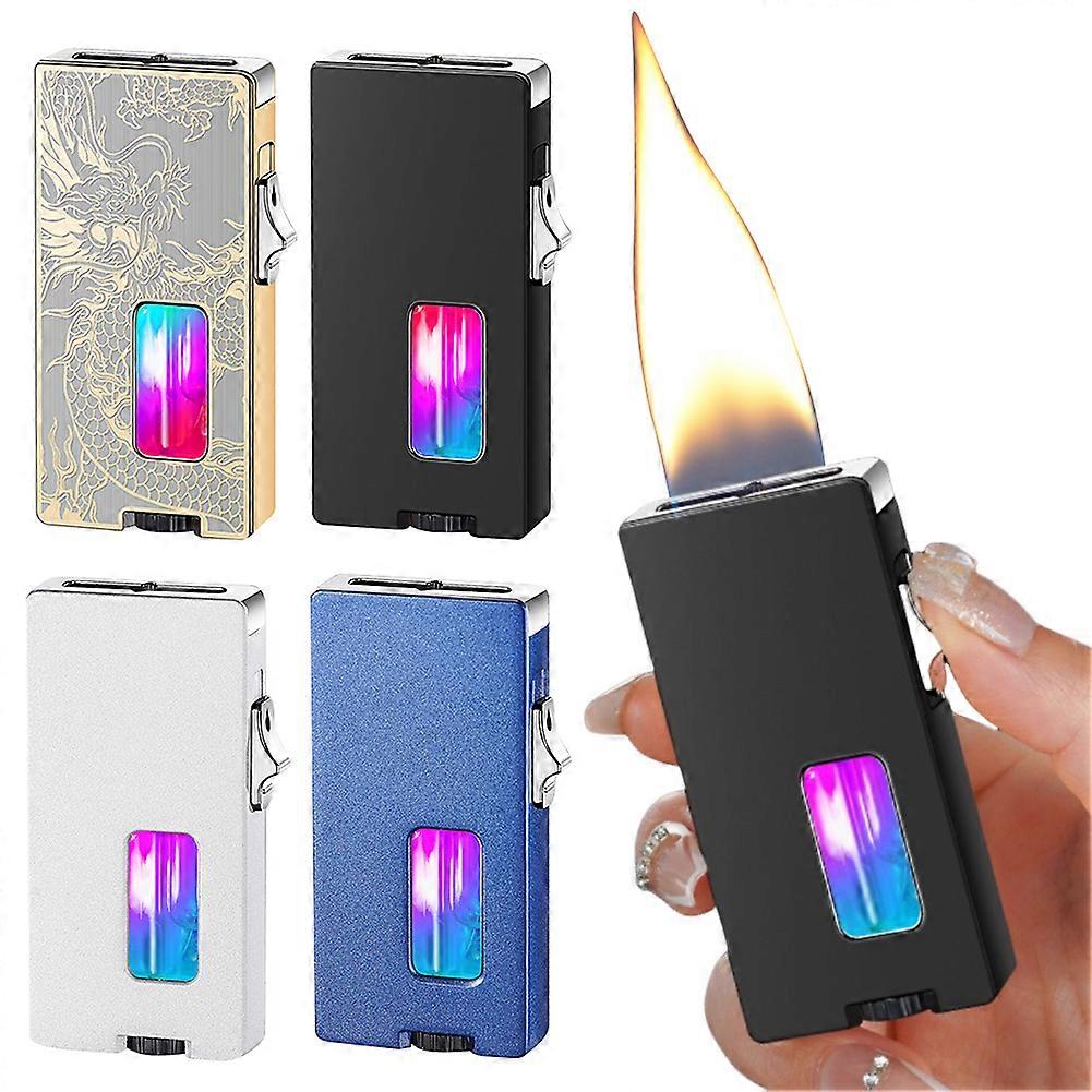 Shake-to-Ignite Gravity Lighter - USB Rechargeable & Windproof Pocket Lighter with LED Lights