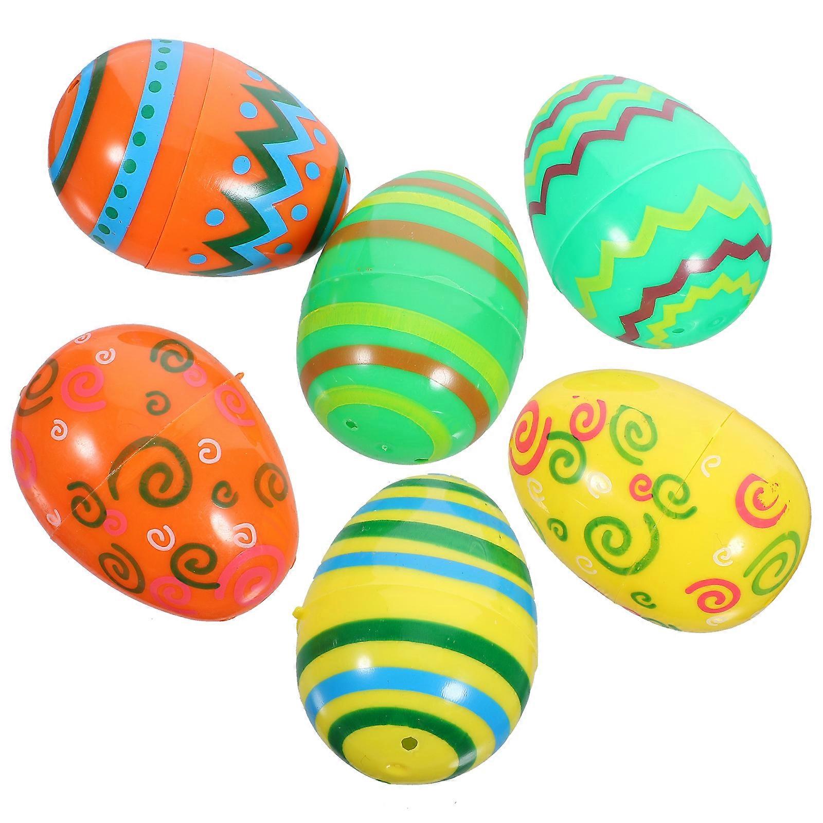 Reusable Fillable Easter Eggs Decorate Party Supplies Plastic Assorted Color 12pcs