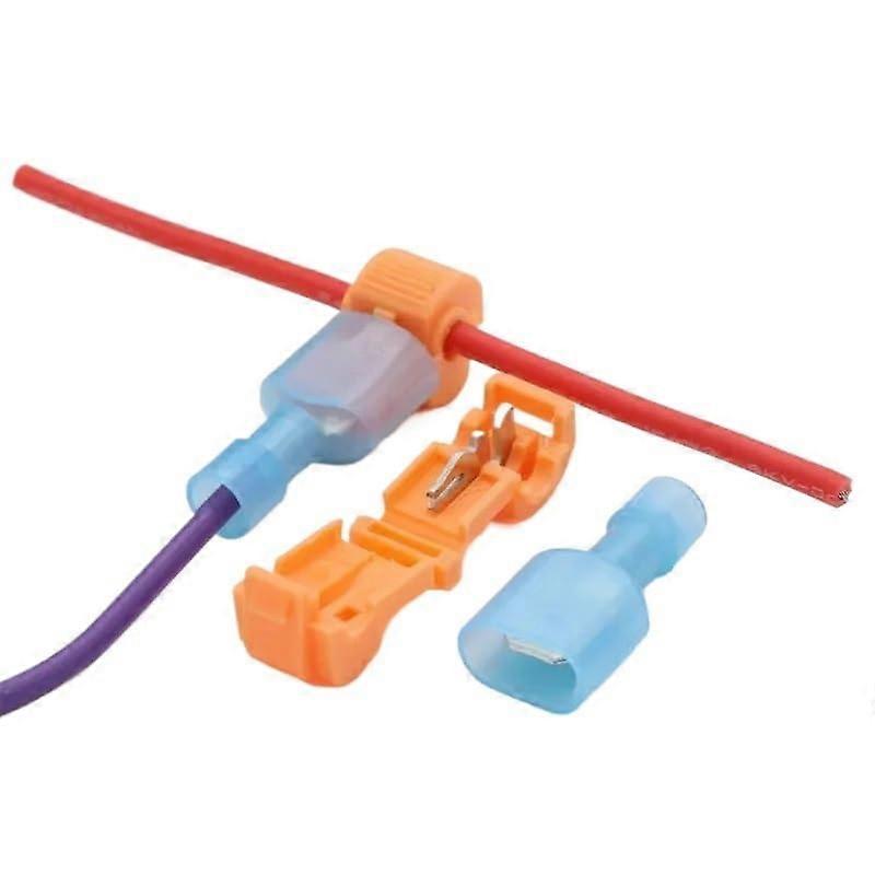 10/50 Sets T Shape Quick Splice Wire Connectors 0.54mm 2217AWG Yellow T3