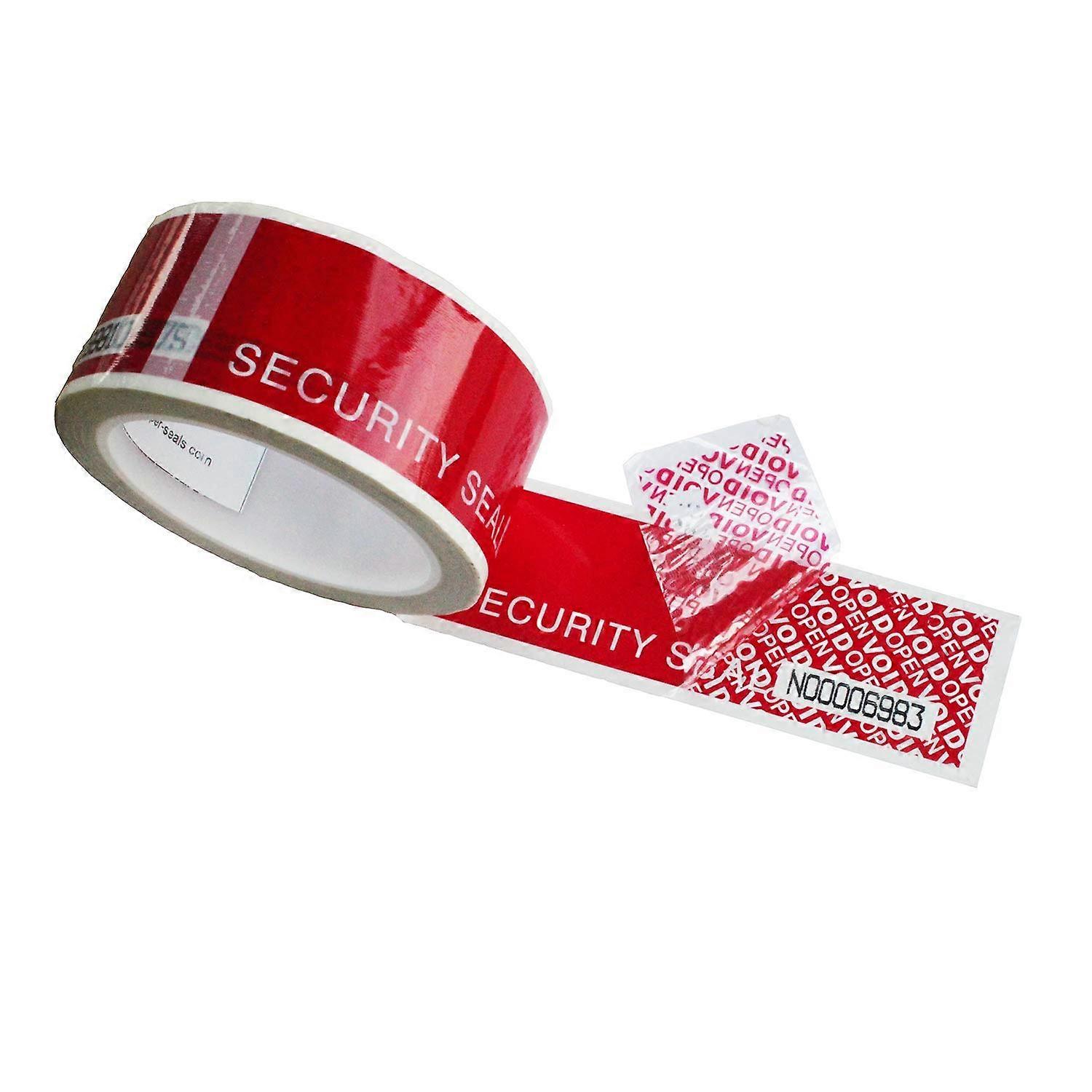 TamperSeals Group 1 Roll x 48mm x 50m Serial Numbers Total Transfer Type Security Tape / Security Tamper Evident Tape / Tamper Proof Sealing Tape