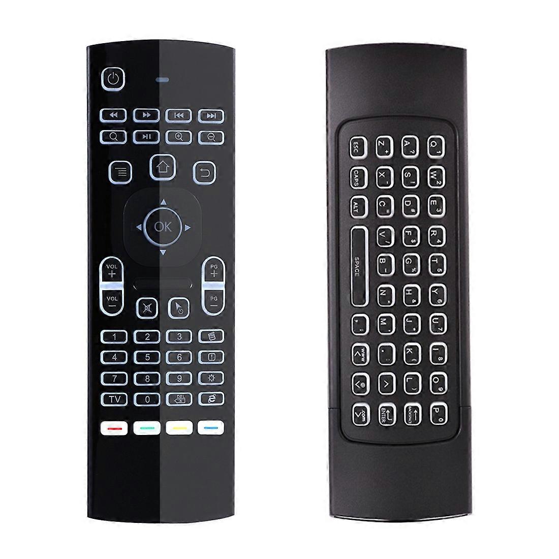 MX3 2.4GHz Fly Air Mouse LED Backlight Wireless Keyboard Remote Control with Gyroscope for Android TV Box / PC