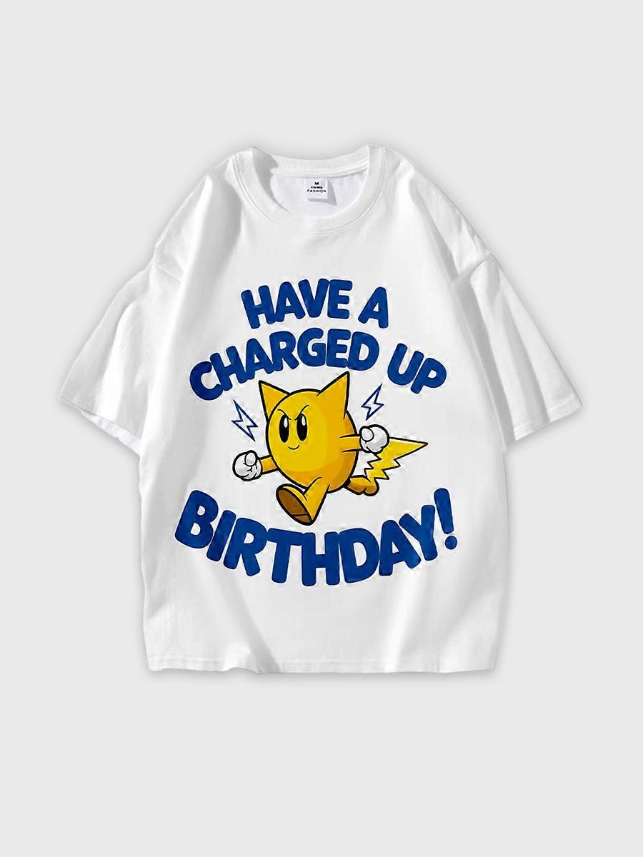 T-shirt round neck Pattern loose short sleeve N3155