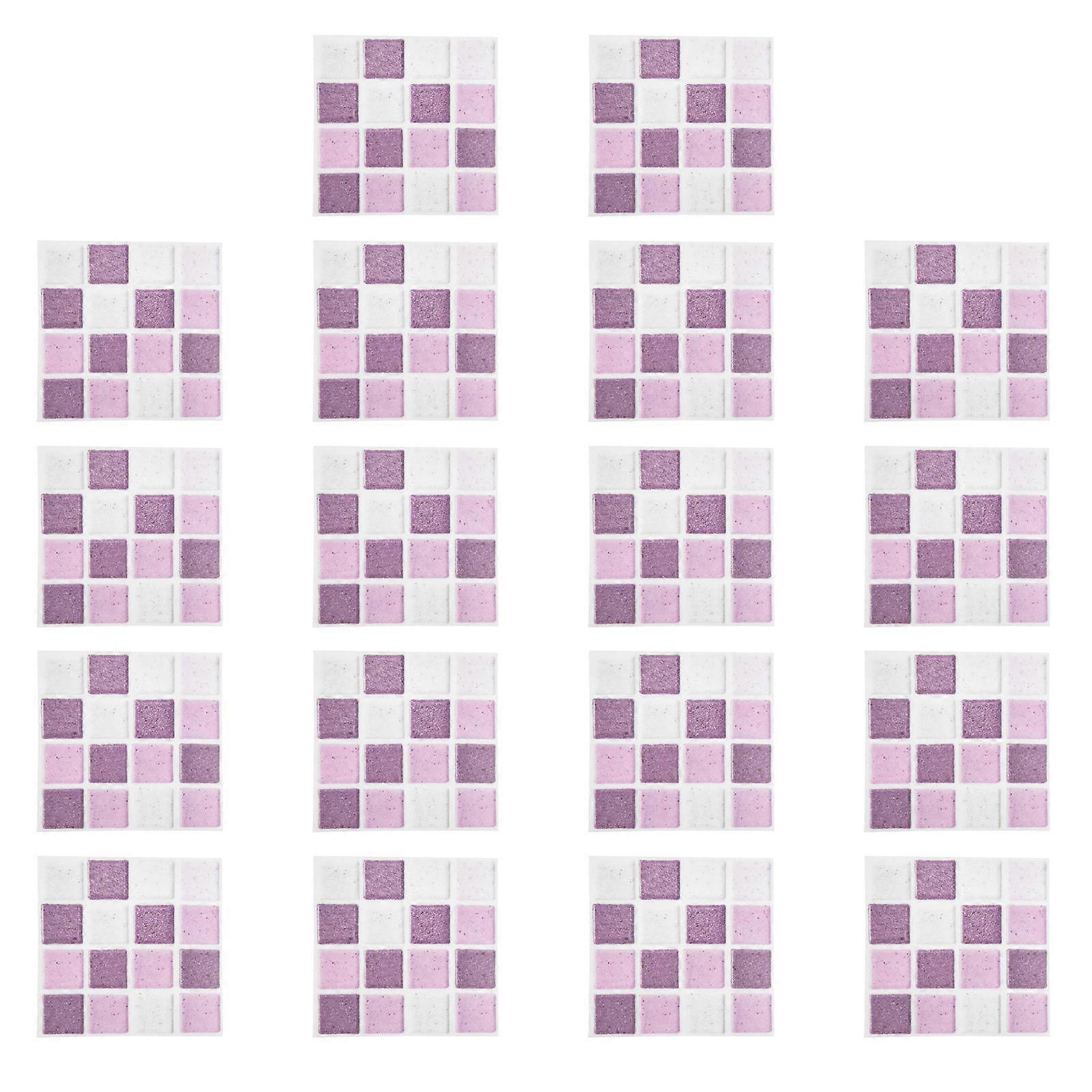 الرجعية نمط الشارات البلاط الزخرفية لحمام غرفة نوم المطبخ 18 قطعة متنوعة اللون PVC الجدار الديكور