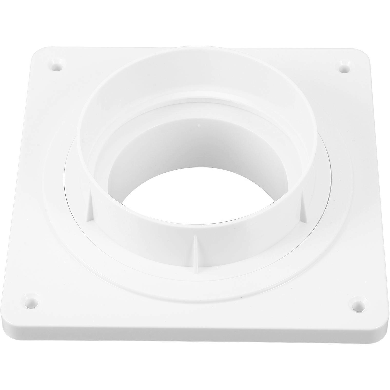 White Plastic Dryer Vent Wall Plate for Home Use with High Efficiency Seal and Easy Installation 4.5 Inches