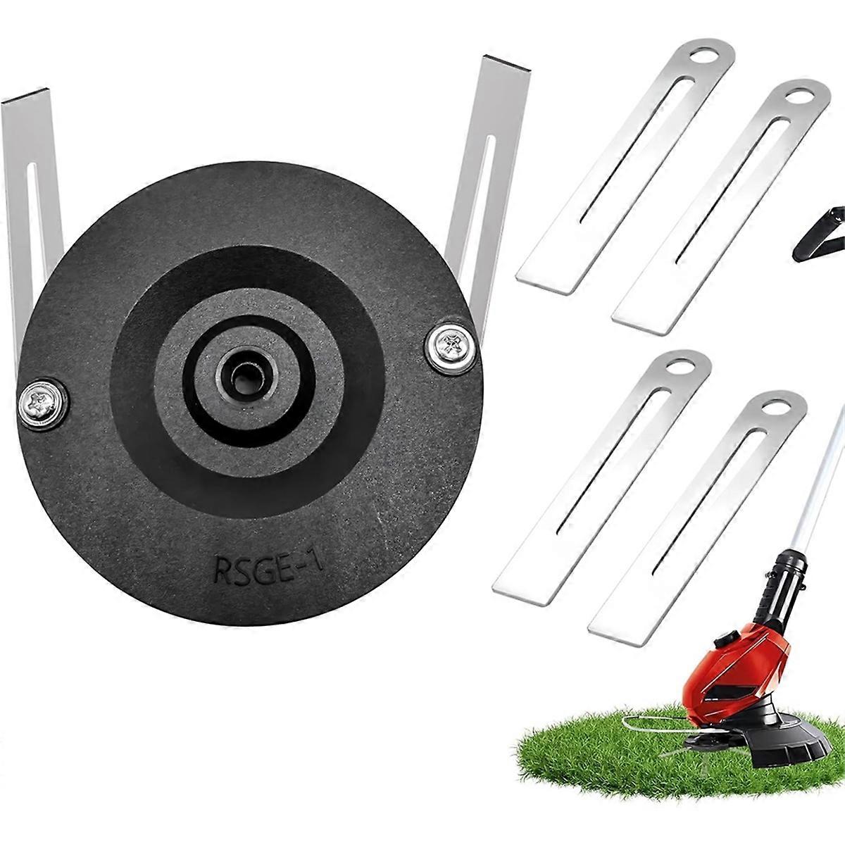 Stainless Steel Grass Trimmer Blade for Battery Models, Double Blades with Underbody Protection