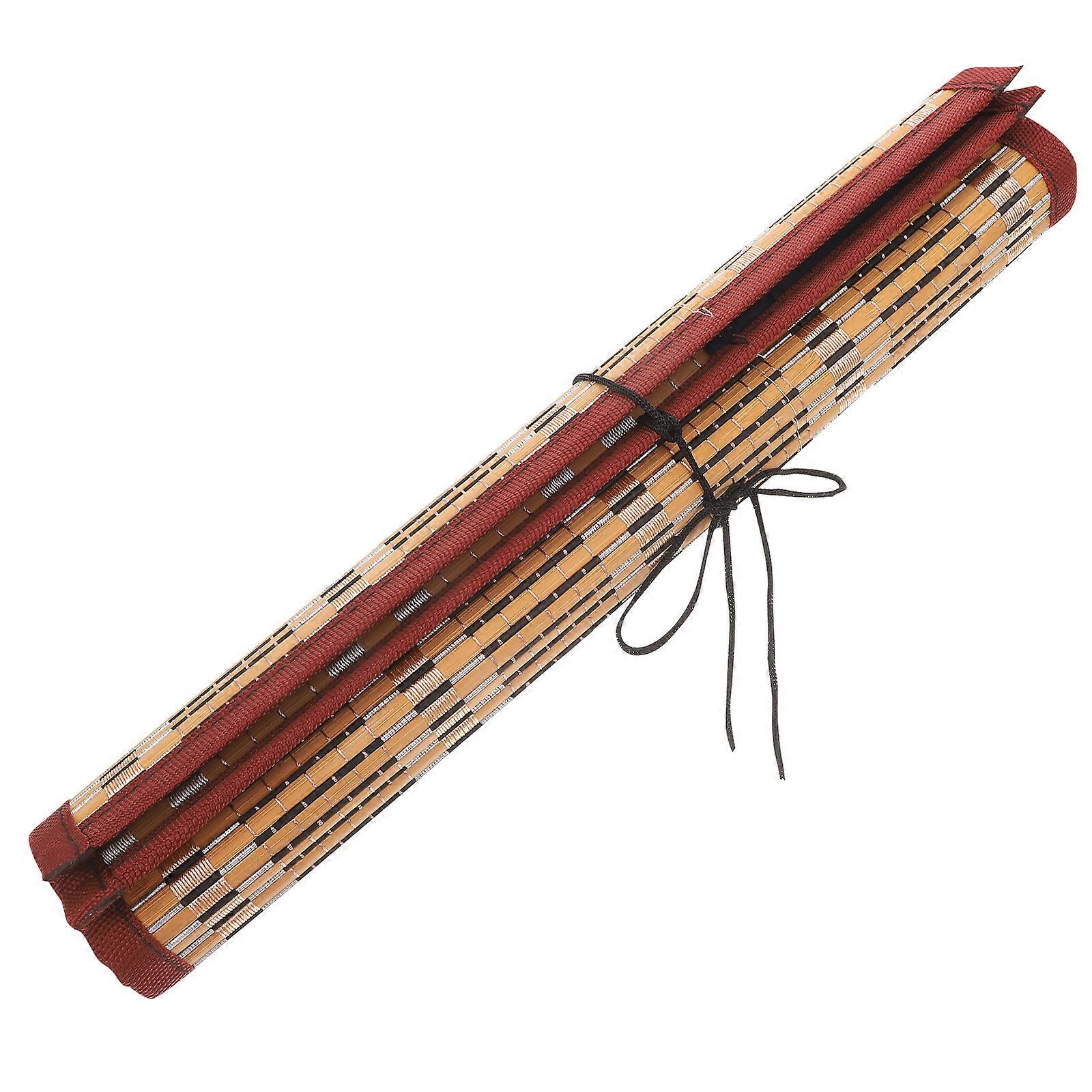 Bamboo Rolling Calligraphy Brush Holder with 8 Slots for Portable Storage Organizer Multi Color 12.5 x 7.8 inches