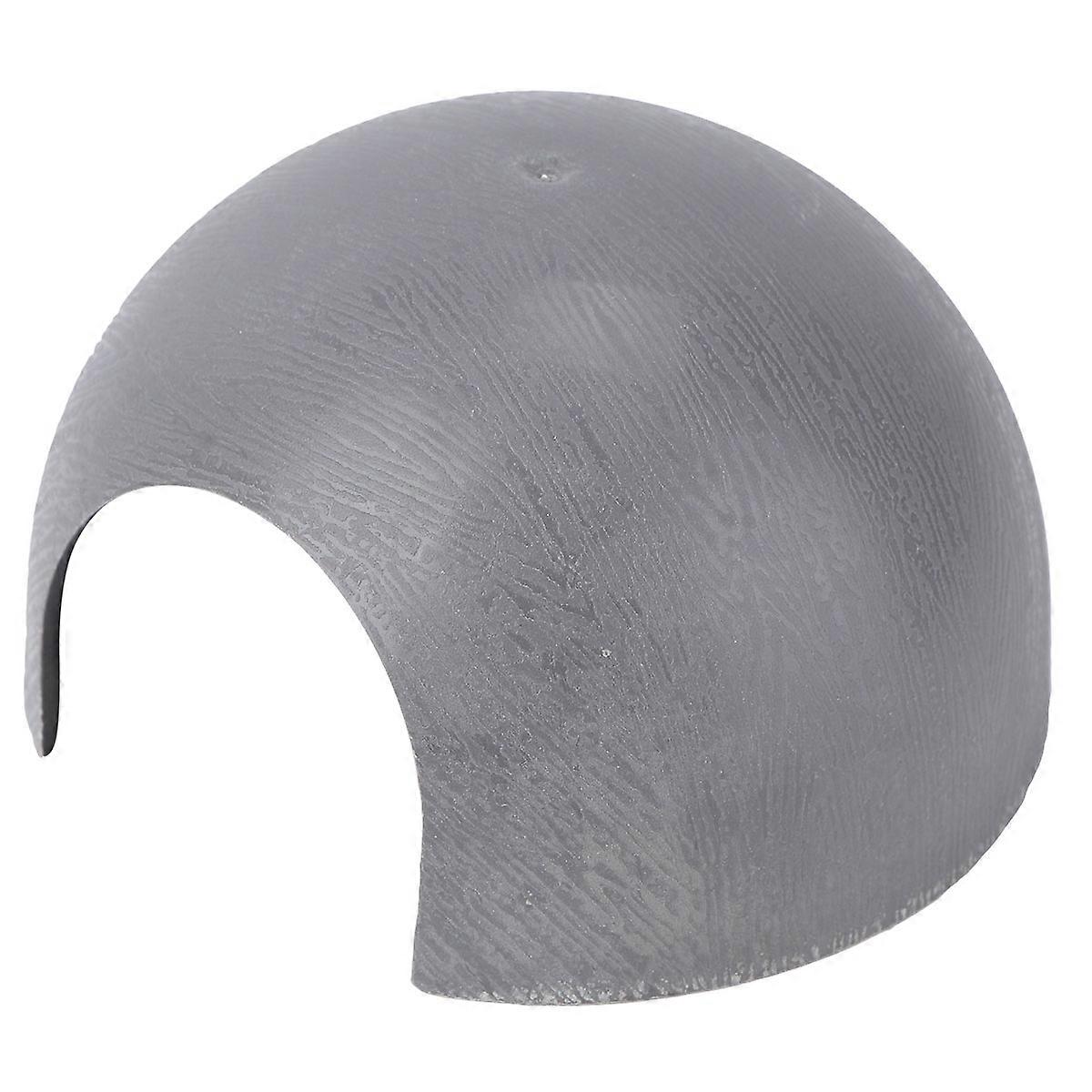 Dark Grey Reptile Hideout Cave Made of Rubber for Pet Use Creates Cozy Shelter 7 inch