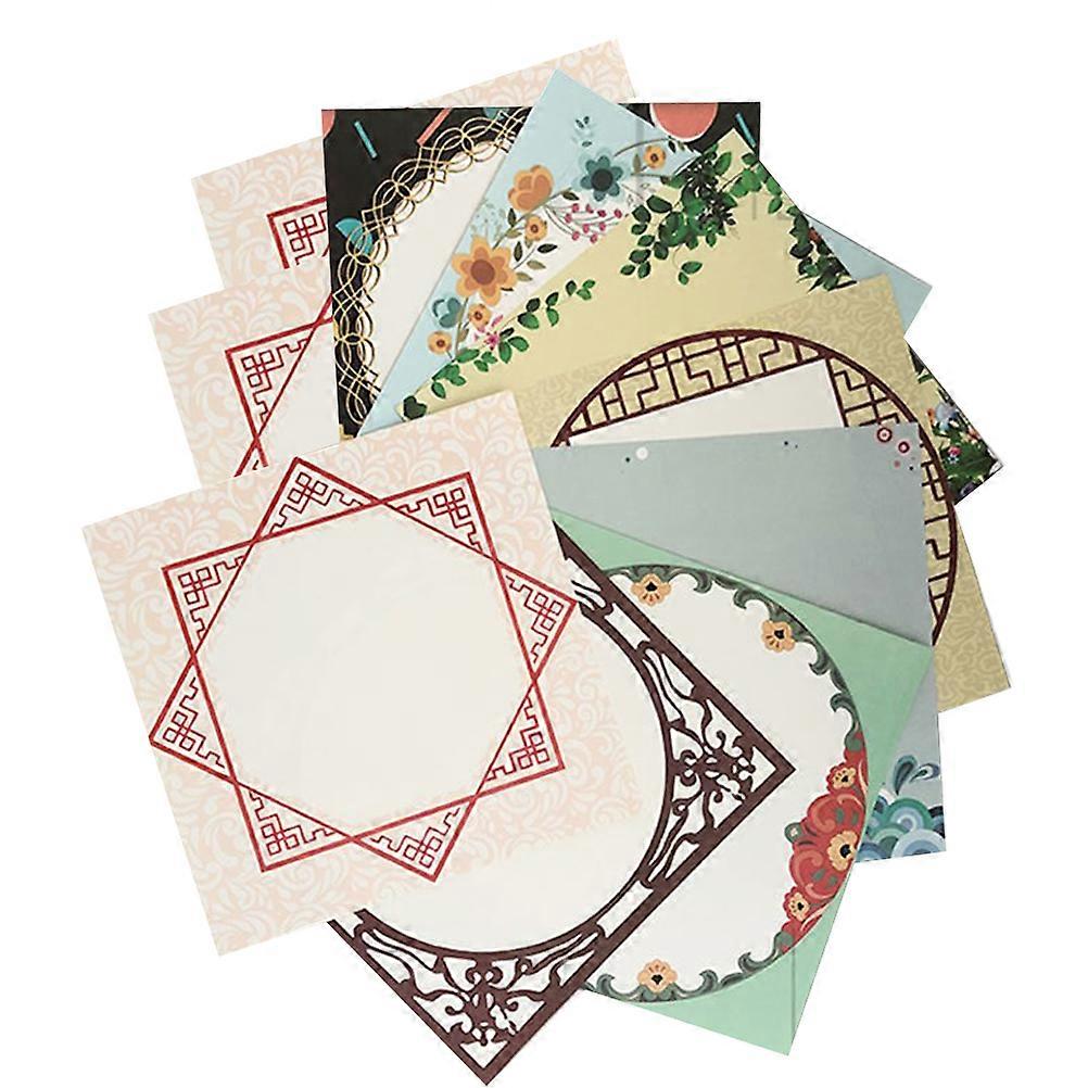 Beautiful Mount Paper Circular Square Paper for Home Decoration 10Pcs