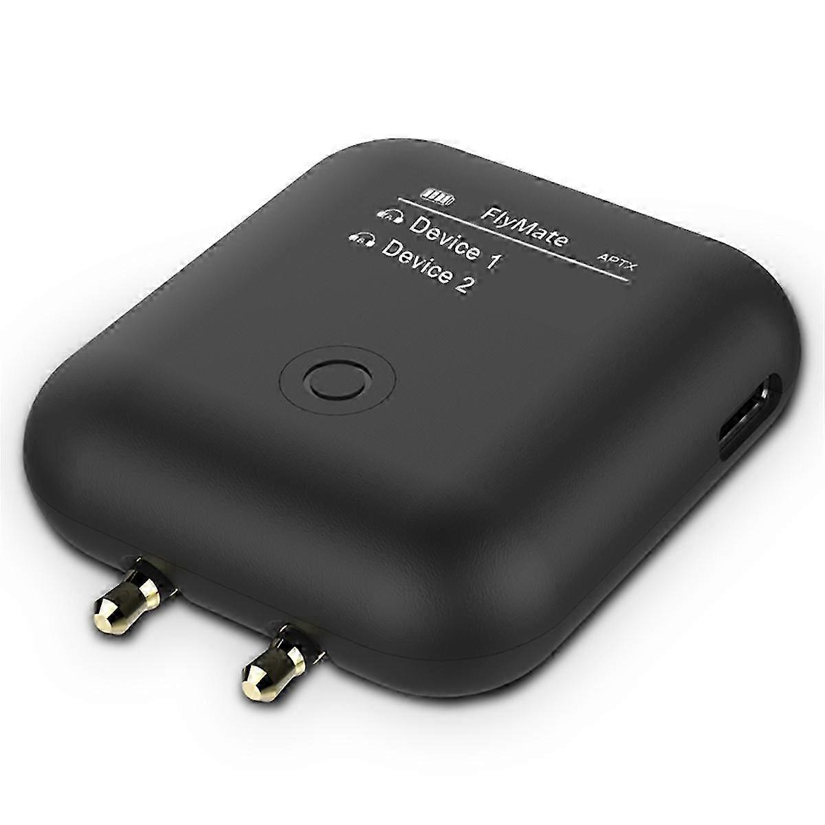 Bluetooth 5.0 Audio Transmitter for Airplane, HD Transmitter with 3.5 mm Jack Adapter Dongle