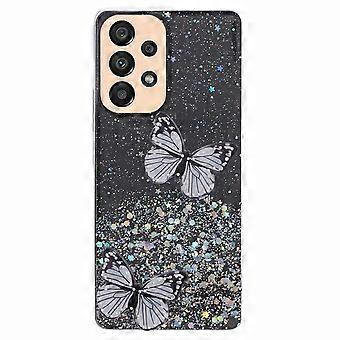 AW Series For Samsung Galaxy A32 5G M32 5G Cell Phone Case Butterfly Decor Sparkle Epoxy Cover with 