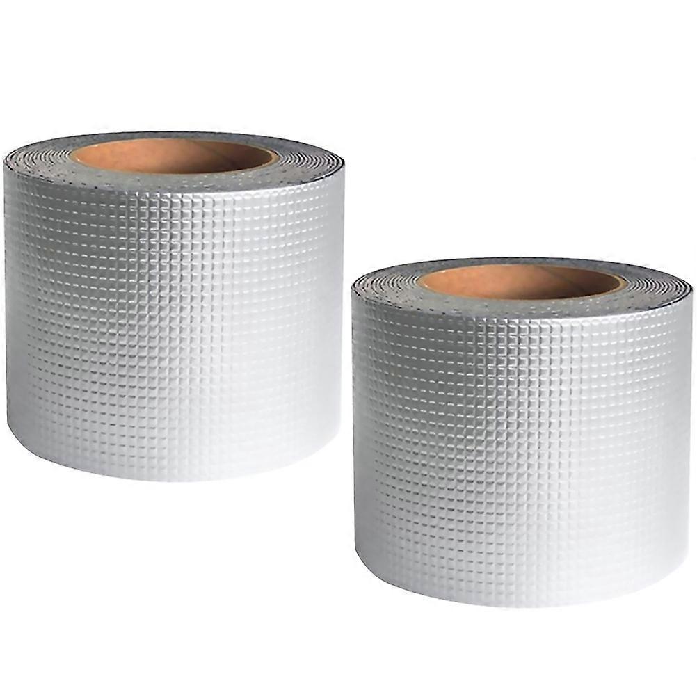 Butyl Repair Tape 2 Rolls – UV Resistant Sealing Tape for Roof, Pipeline, Surface Cracks and Aluminum Foil Applications – Strong Adhesive for Outdoor