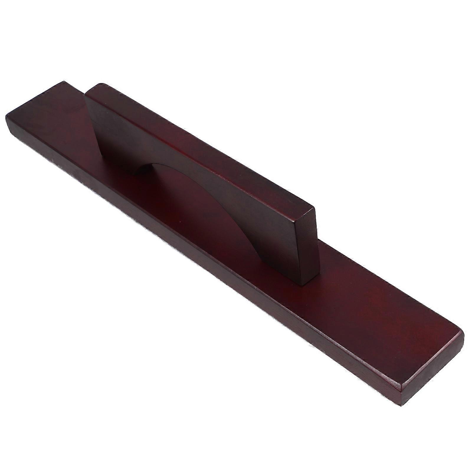 Wooden Shuffleboard Table Brush for Home Use with Durable Bristles and Ergonomic Handle Dark Red
