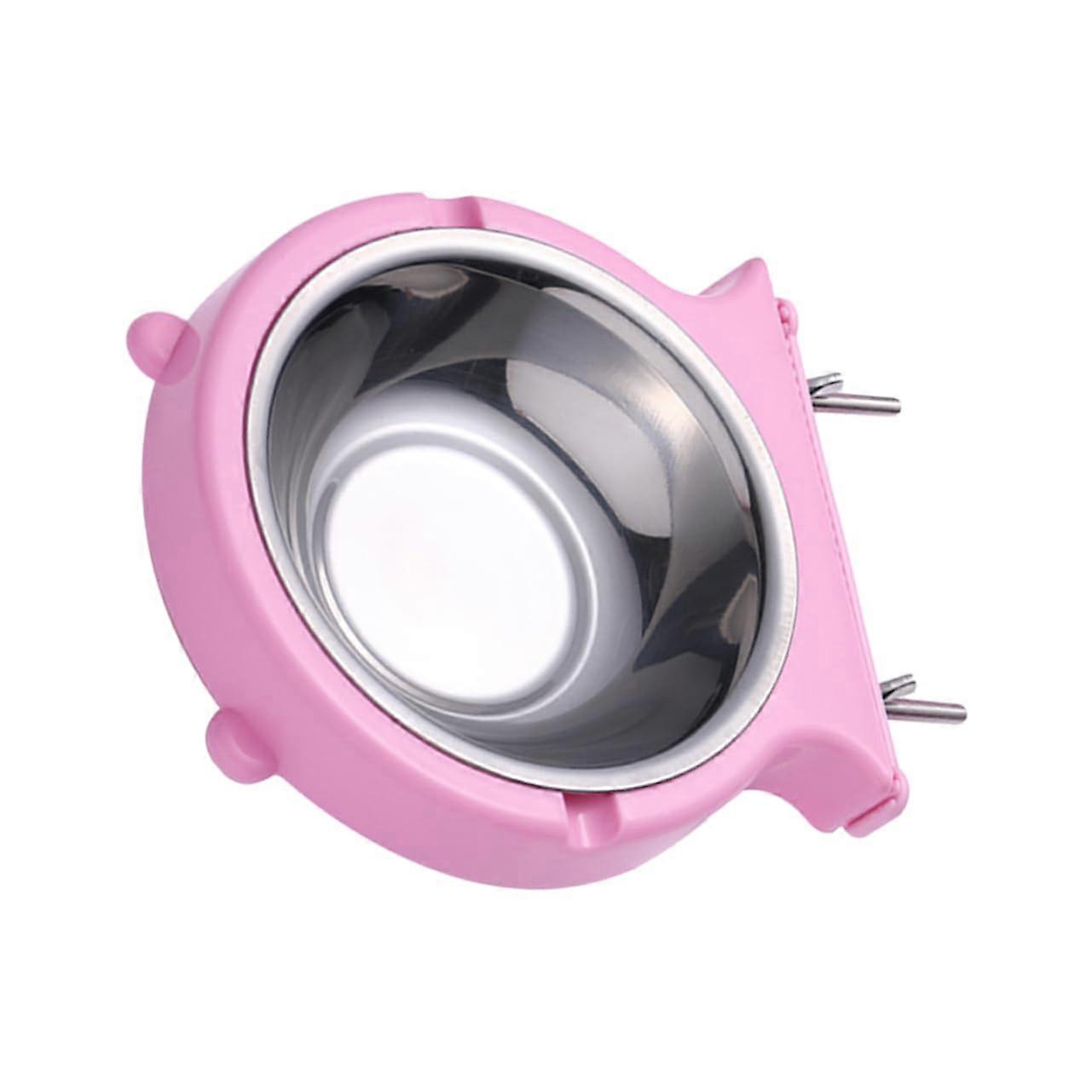 Hanging pet bowl made from multipurpose dog food container, nonslip and easy to clean for cats, spacesaving and durable.