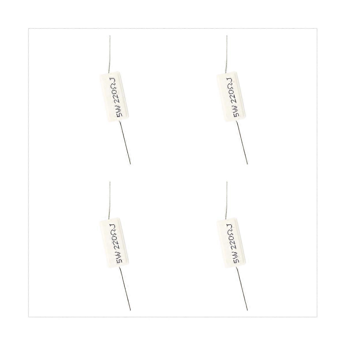 40 Pcs Axial Lead Ceramic Cement Power Resistor 220 Ohm 5W