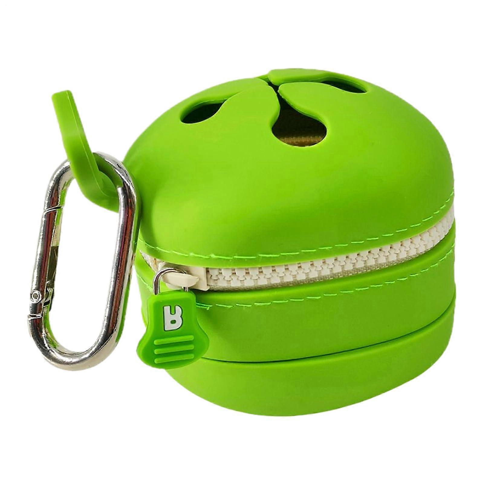 Foldable Silicone Trash Can Elastic Waste Bin with Hook Lightweight Compact for Hiking Travel
