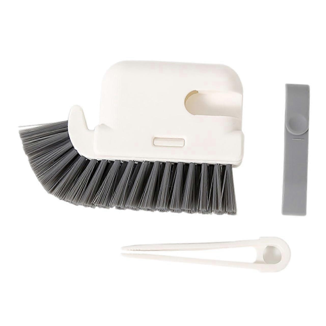 Removable Cleaning Brush for Small Grooves and Window Gaps, Door Rail Brush with Stiff Bristles for Detailed Cleaning