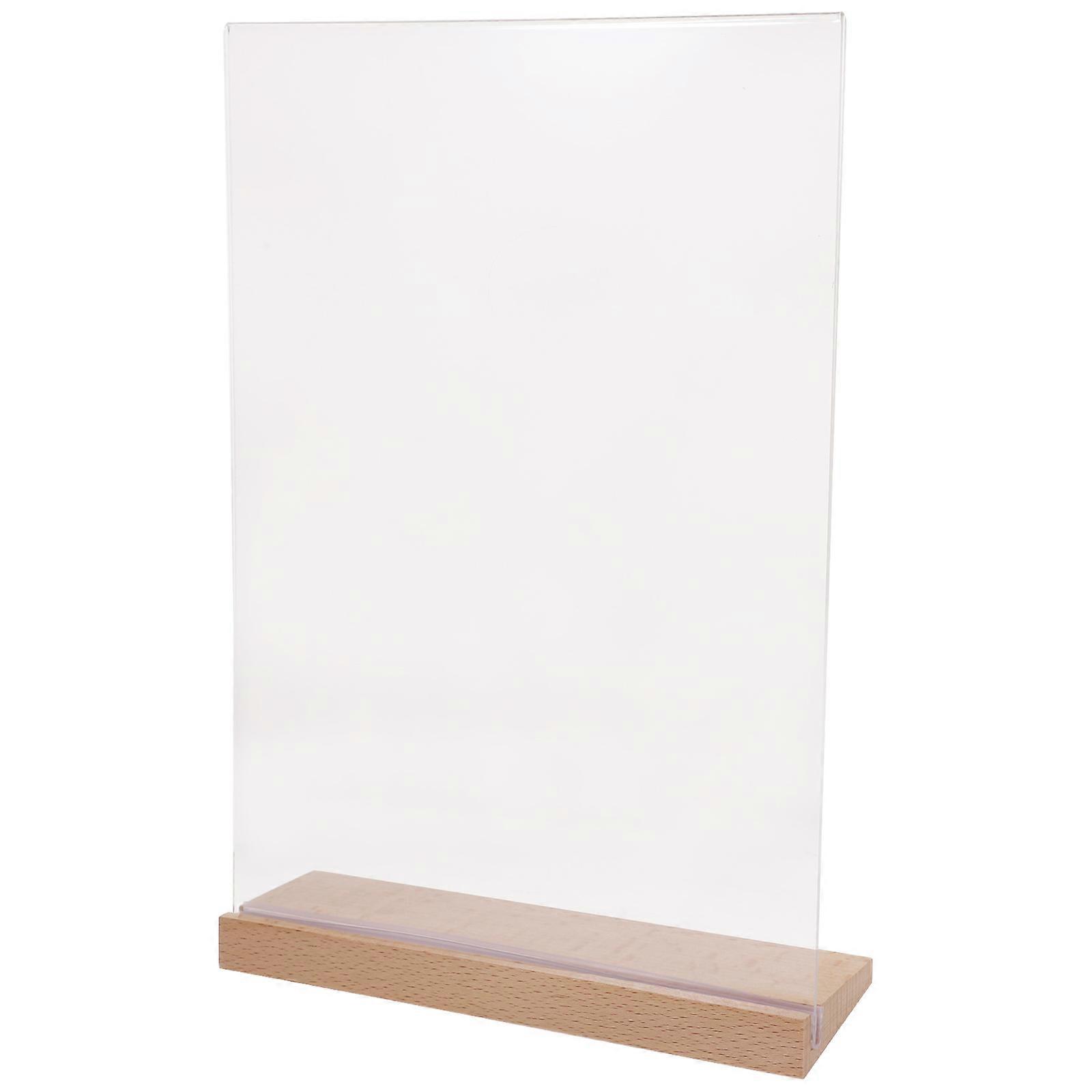 Acrylic Sign Holder Price Menu Holder Display Stand Desktop Menu Rack with Base