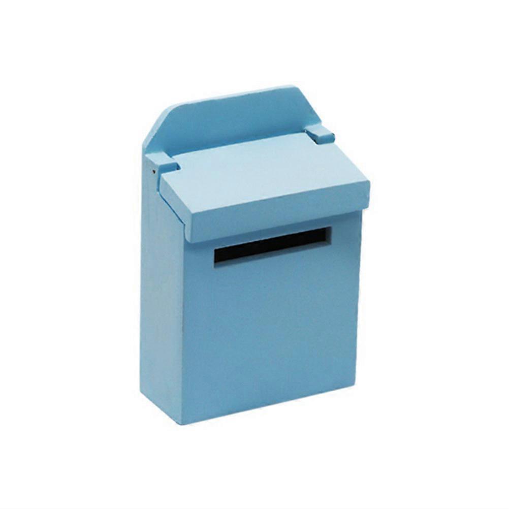 Blue Mini Mailbox for Furnishing Made of Plastic Adds Charm to Mini Scenes and Displays 1:12 Scale