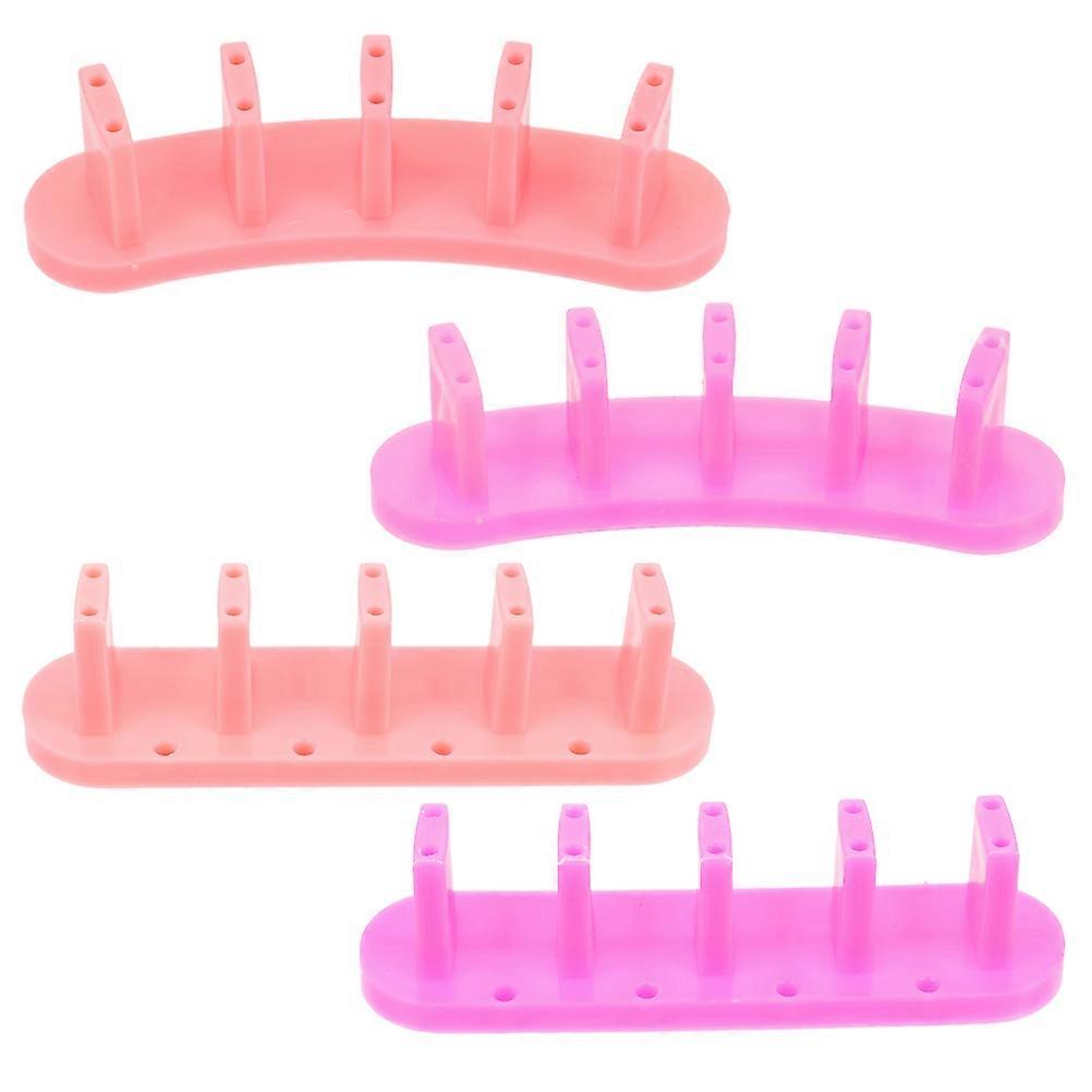 False Nail Tip Stand Square Professional Manicure Practice Holder Home Use 4Pcs