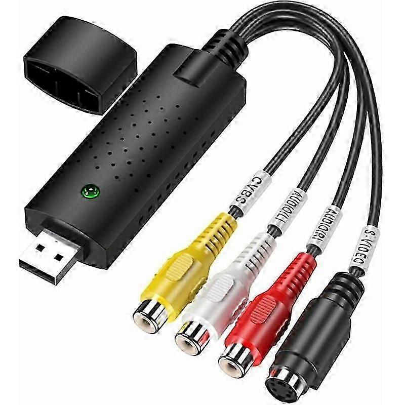 VHS to Digital Converter, Hi8 VHS to DVD Video Capture Card, Digital Video Audio Converter Adapter, VHS to USB