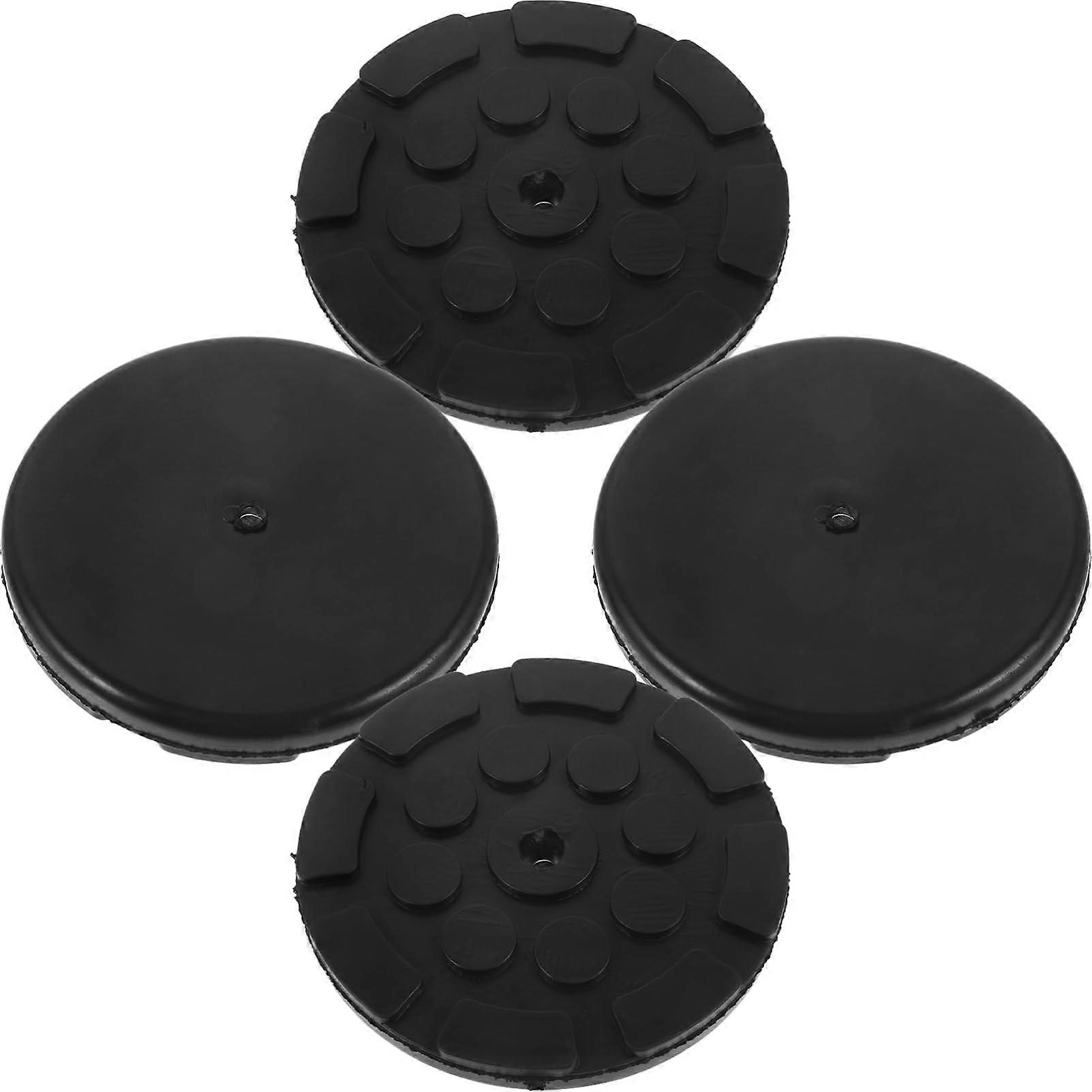 Rubber Pads For Car Jacks - Round Non-Slip 4-Piece Lift Pads For Car Lifts And Tire Changes - Fits Most Jacks