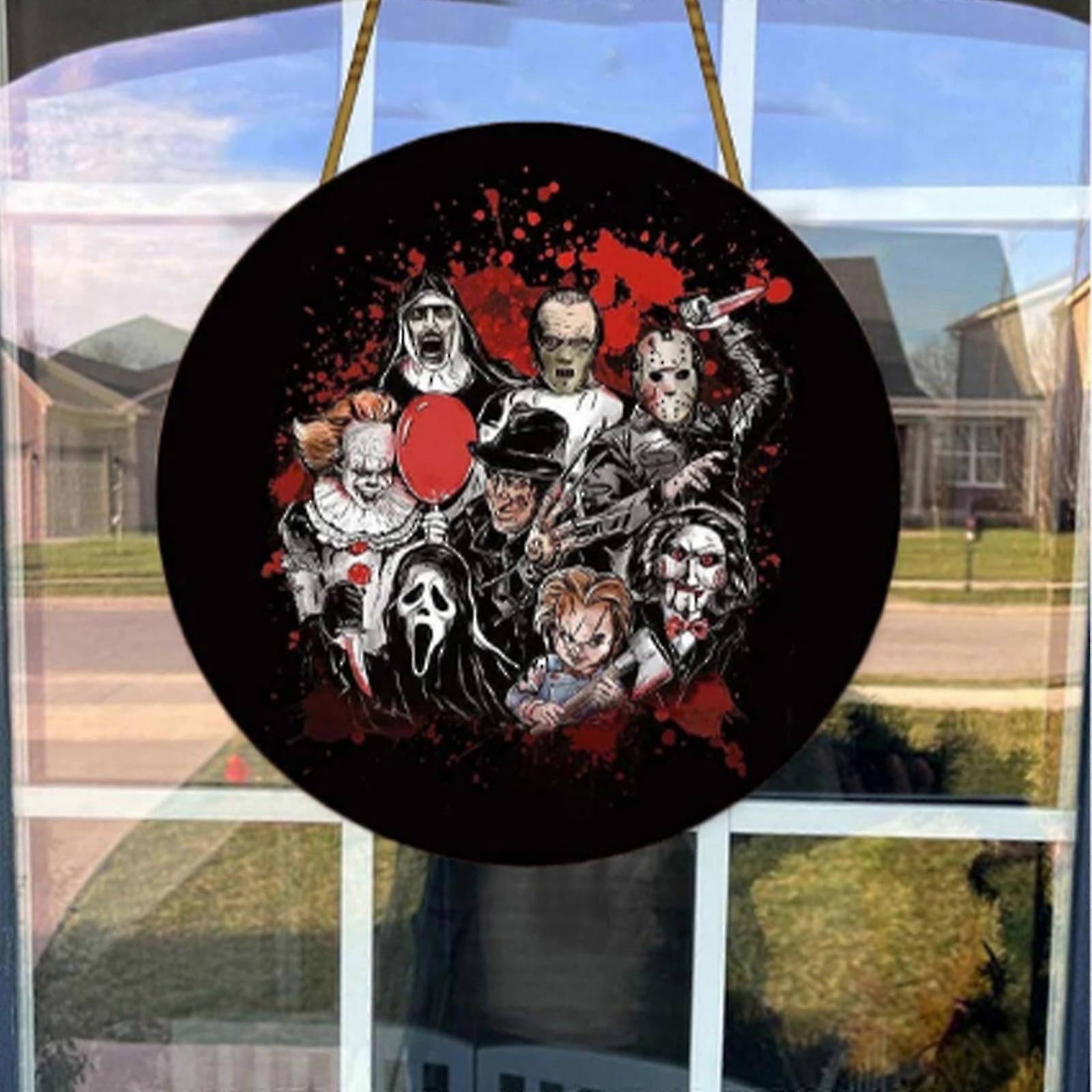 30 سنتيمتر هالوين علامة ترحيب للباب الأمامي ، زينة الشرفة الباب الأمامي لمطعم المنزل