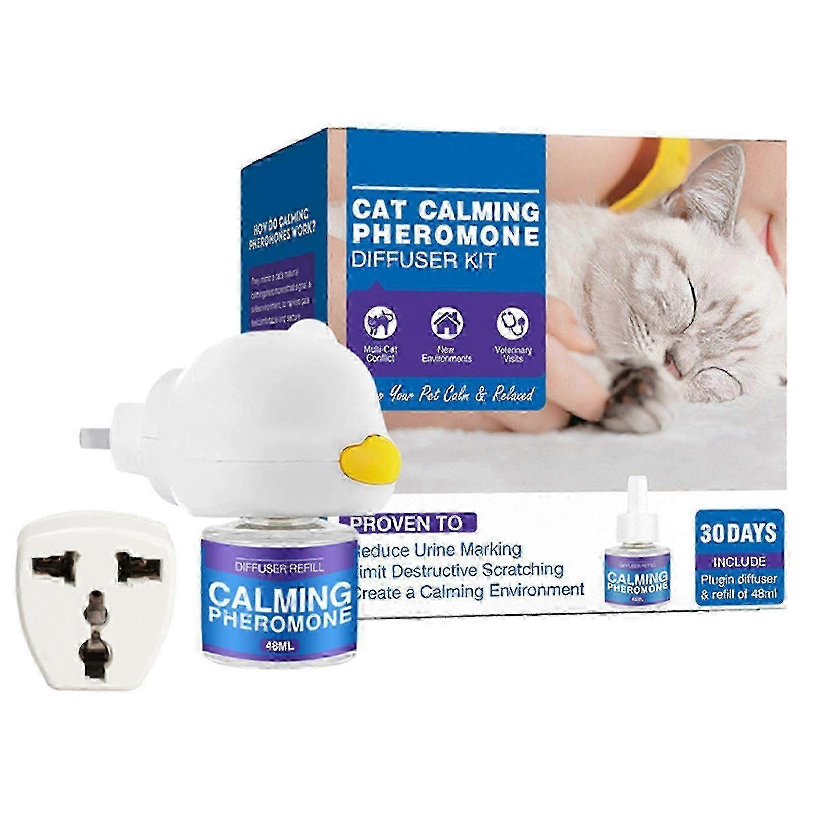 Pet Calming Pheromone Diffuser Kit Anti-Stress Anxiety Relief Calming Spray for Cats & Dogs