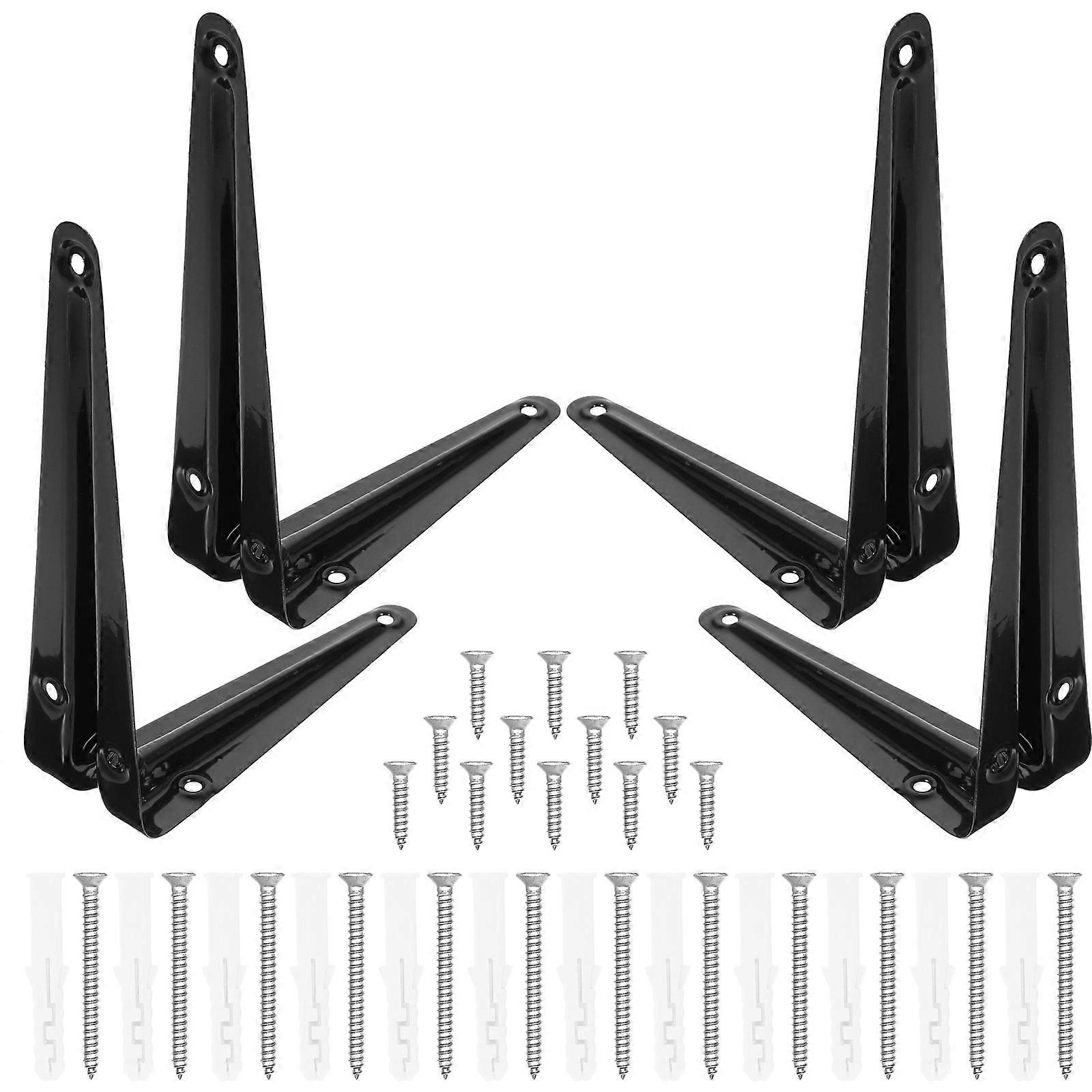 Corrosion Resistant Floating Shelf Brackets For DIY Projects L Shape 15X13CM Metal Support 4 Sets