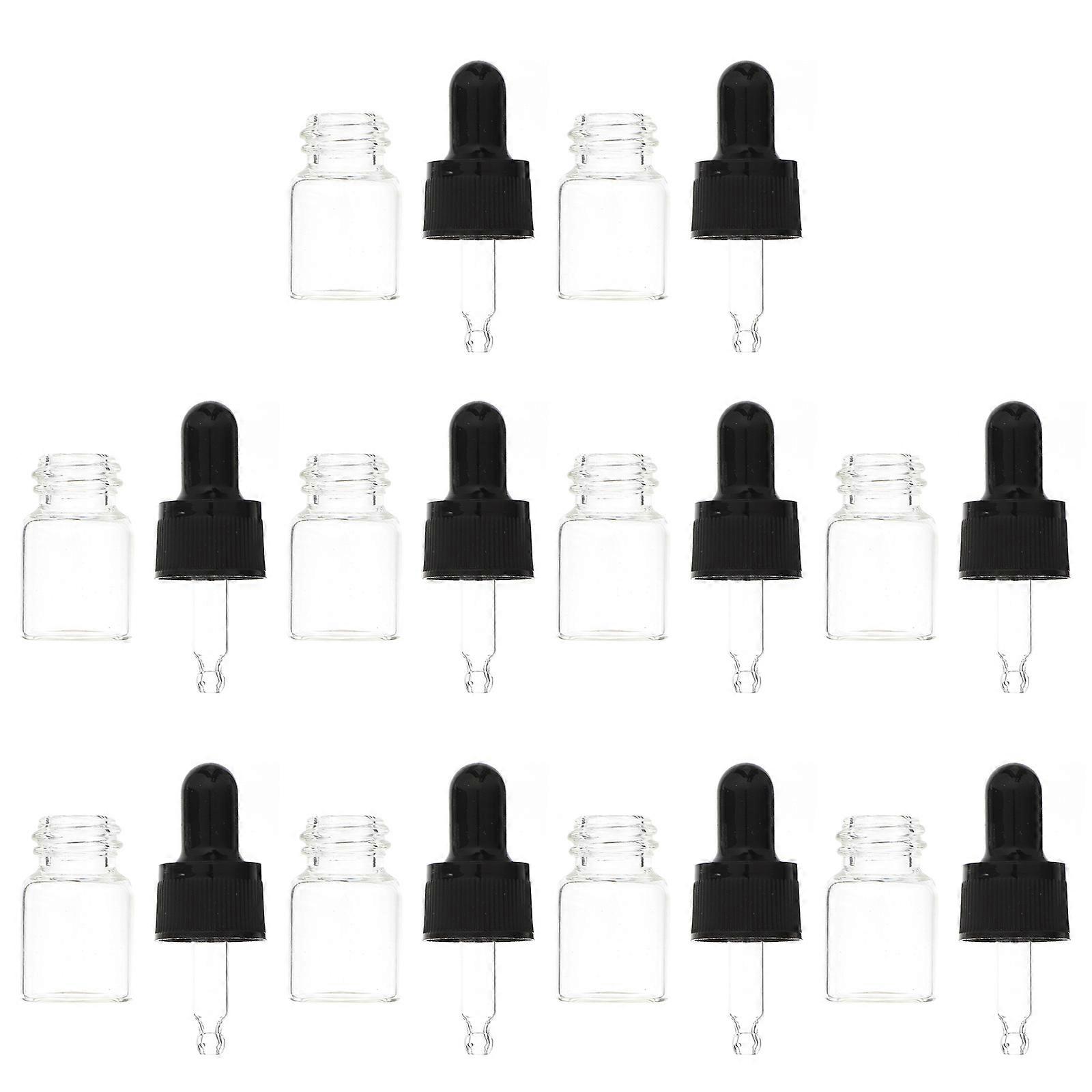 10 Glass Dropper Bottles with Tight Sealing for Storage Use Assorted Color