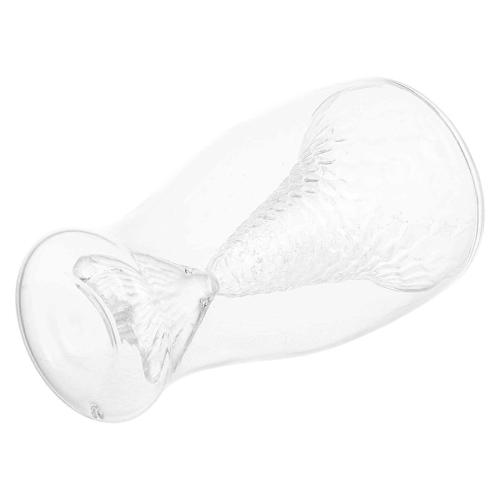 Stylish Glass Mug Drinking Cup With Mermaid Design For Use Ensuring Good Transparency 1Set