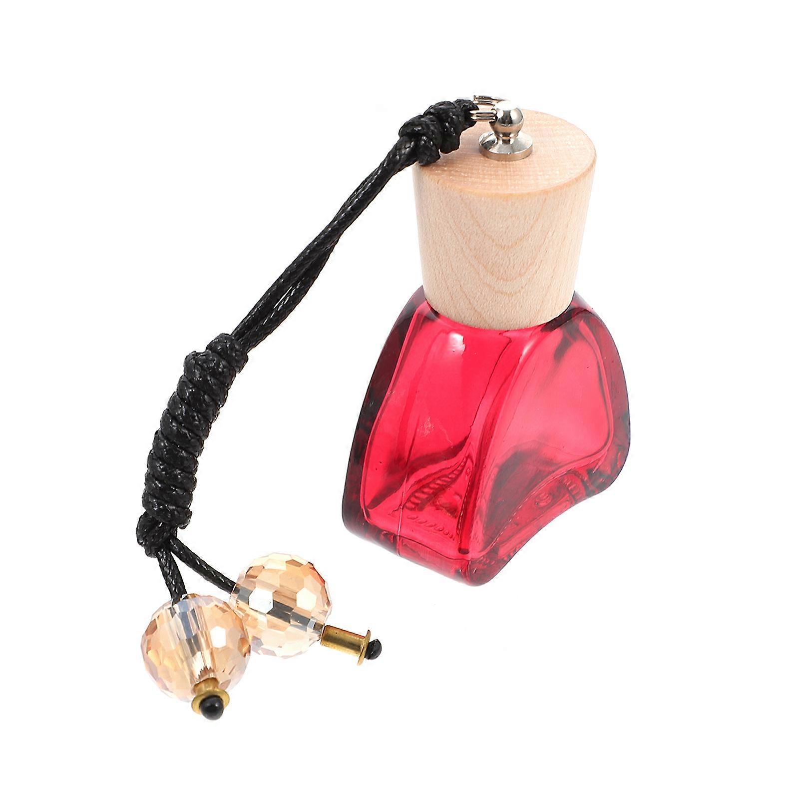 Red Glass Bottle for Decor Perfect for Aromatherapy and Car Decoration 1Pc